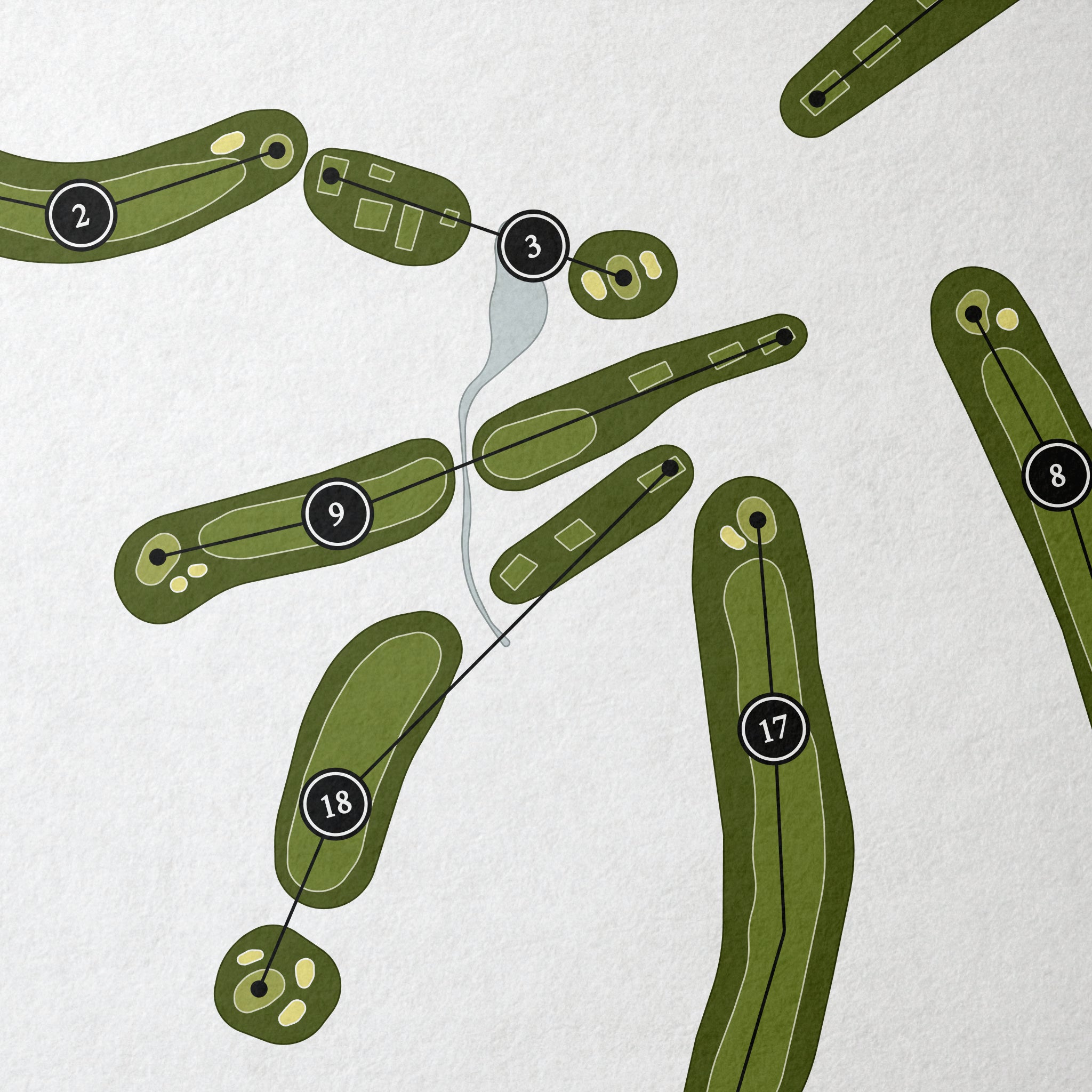 Deercroft Golf Club | Golf Course Map | Close Up 