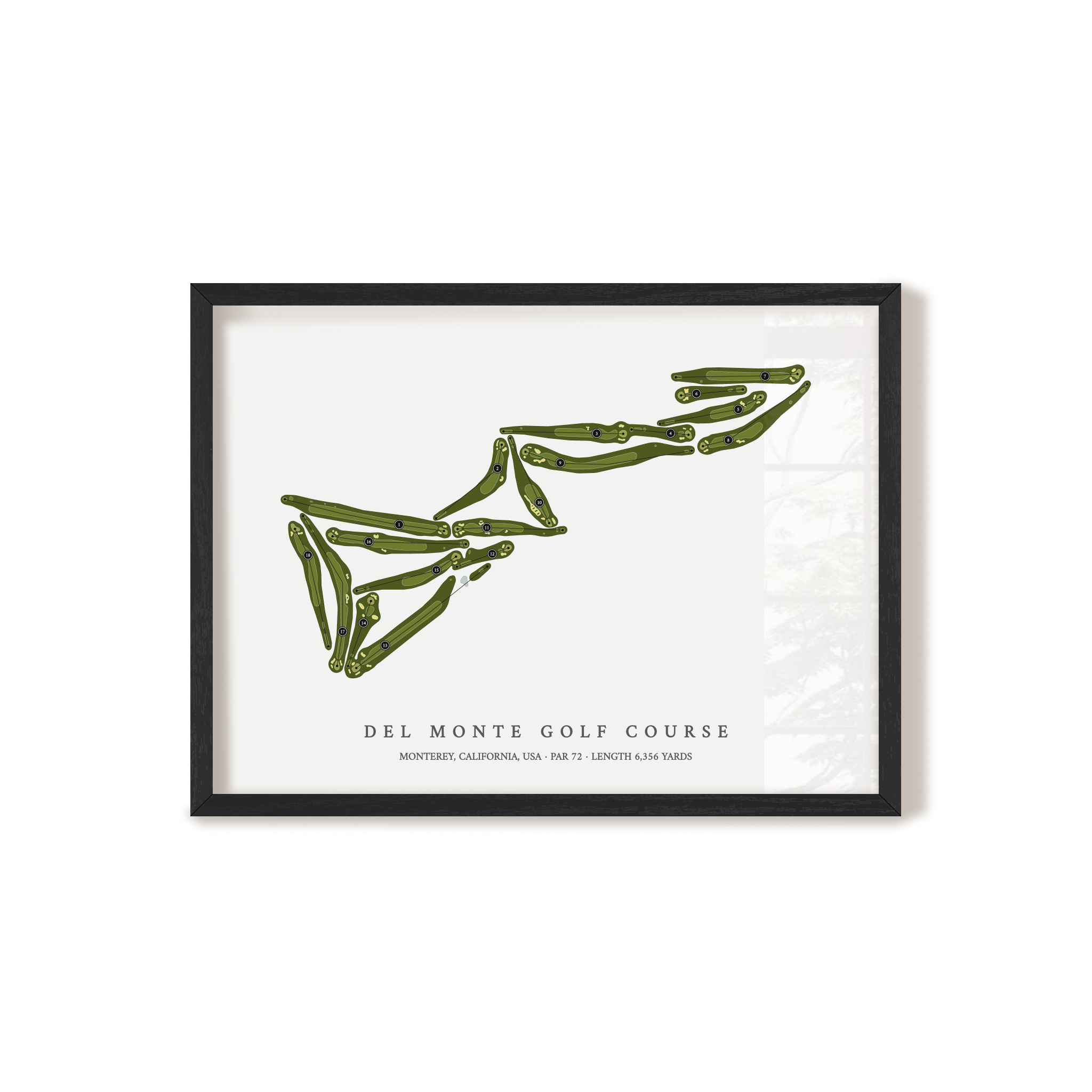 Del Monte Golf Course | Golf Course Map | Black Frame 