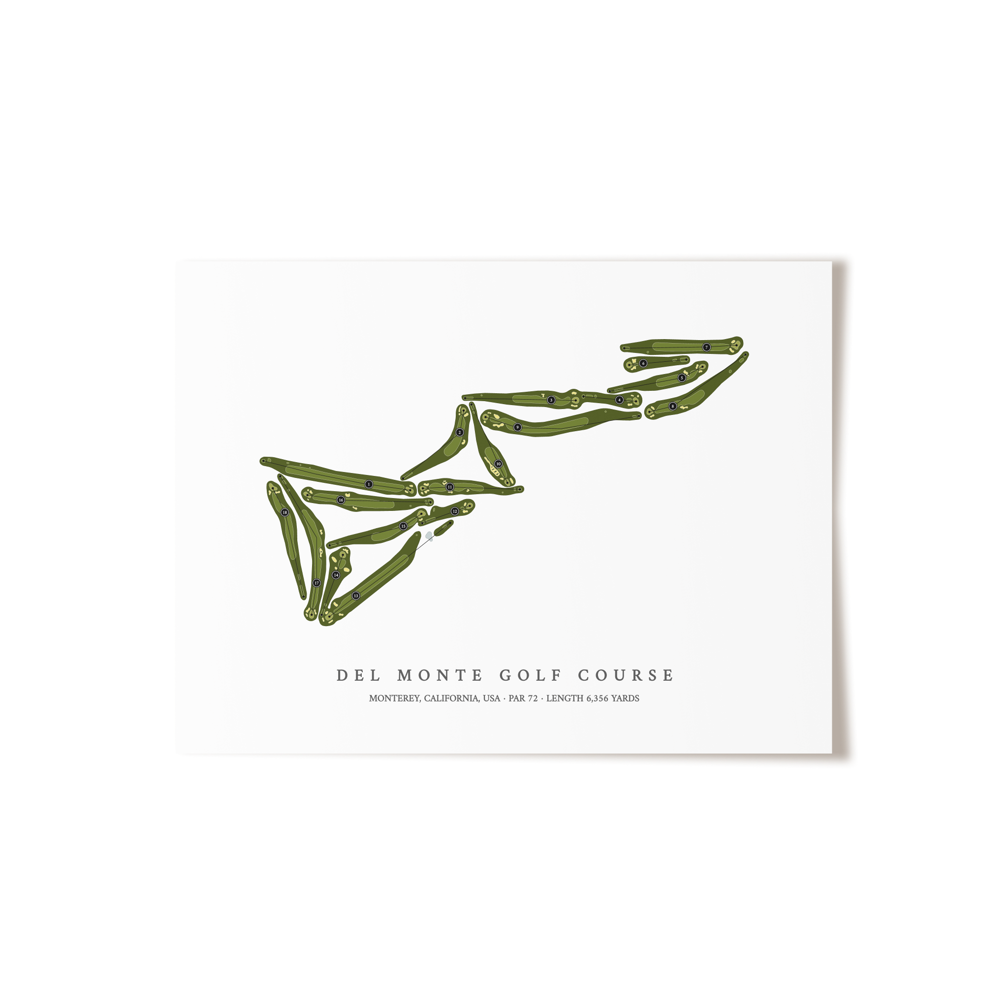 Del Monte Golf Course | Golf Course Map | Unframed 