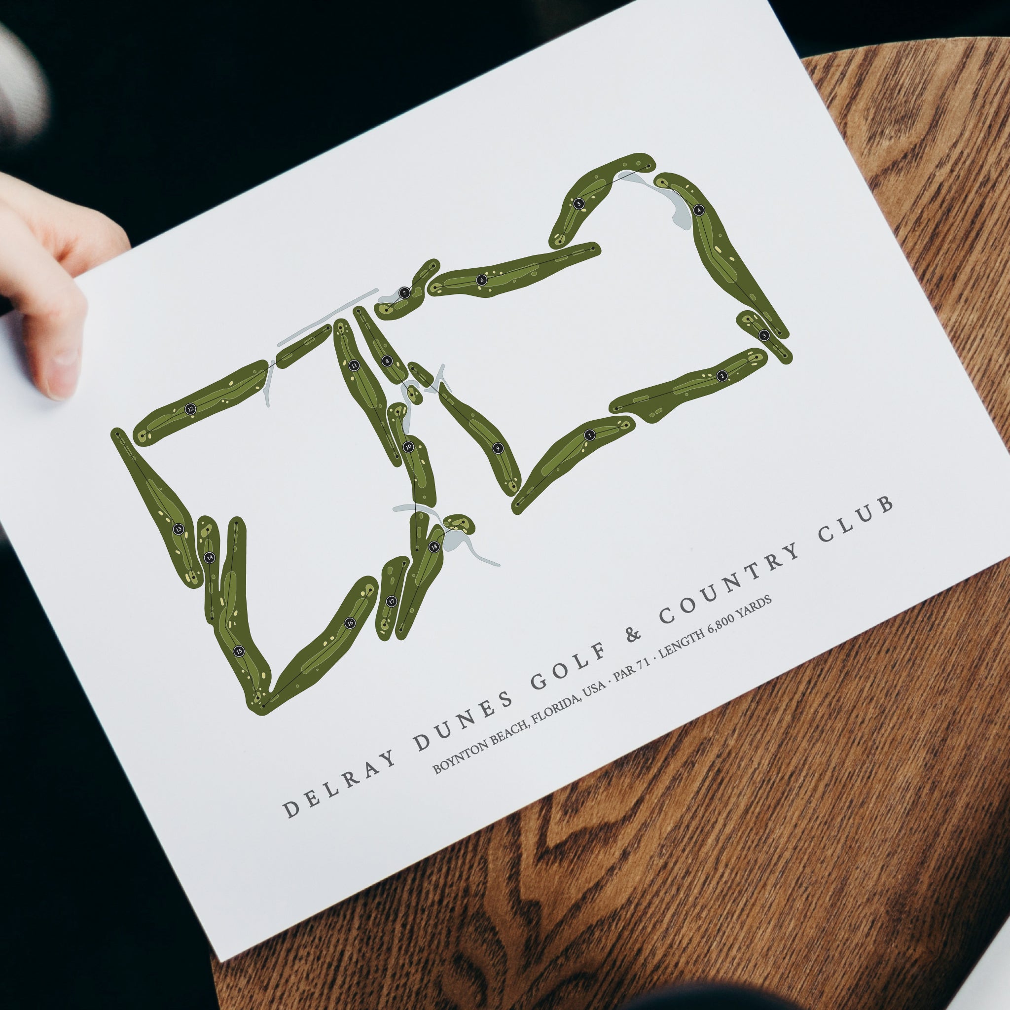 Delray Dunes Golf & Country Club | Golf Course Map | With Laptop 