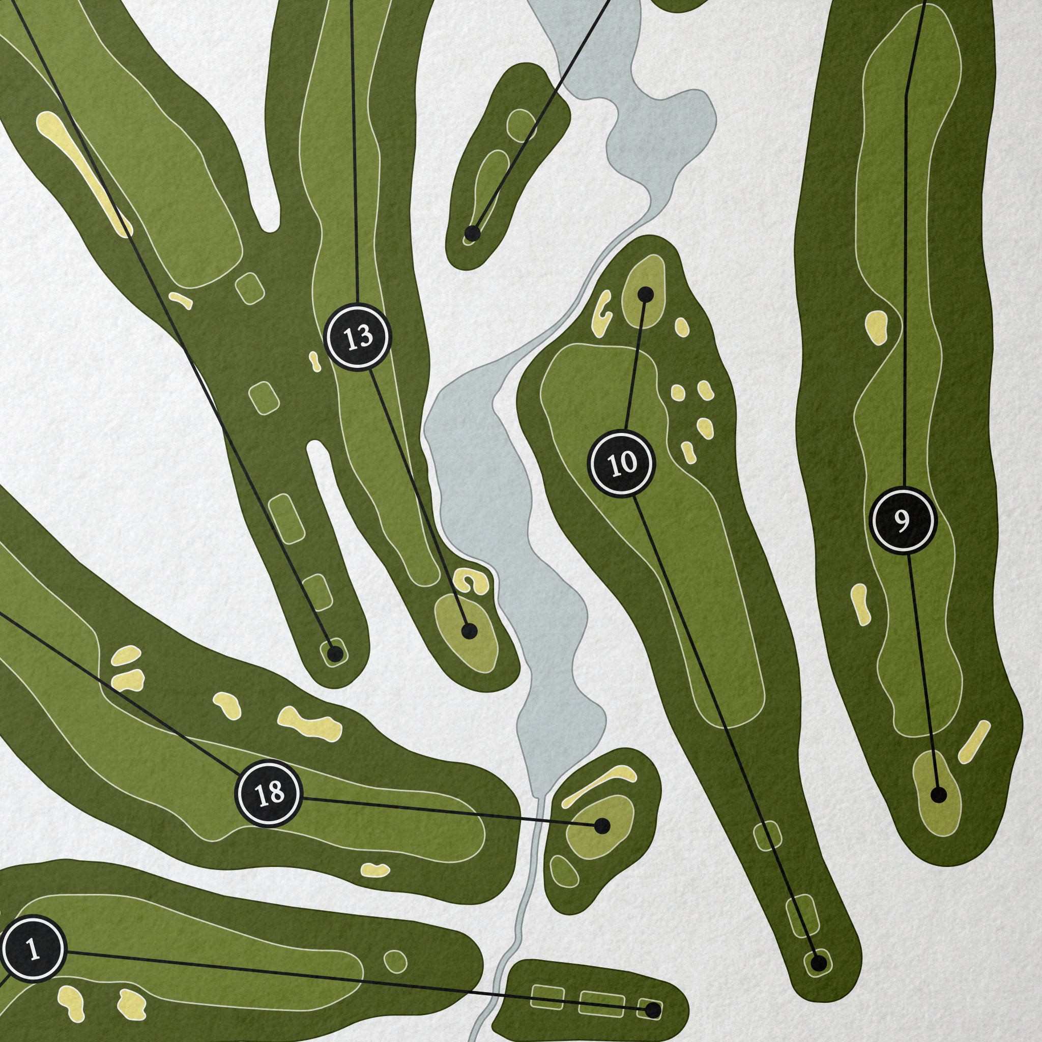 Des Moines Golf & Country Club - North Course | Golf Course Map | Close Up 