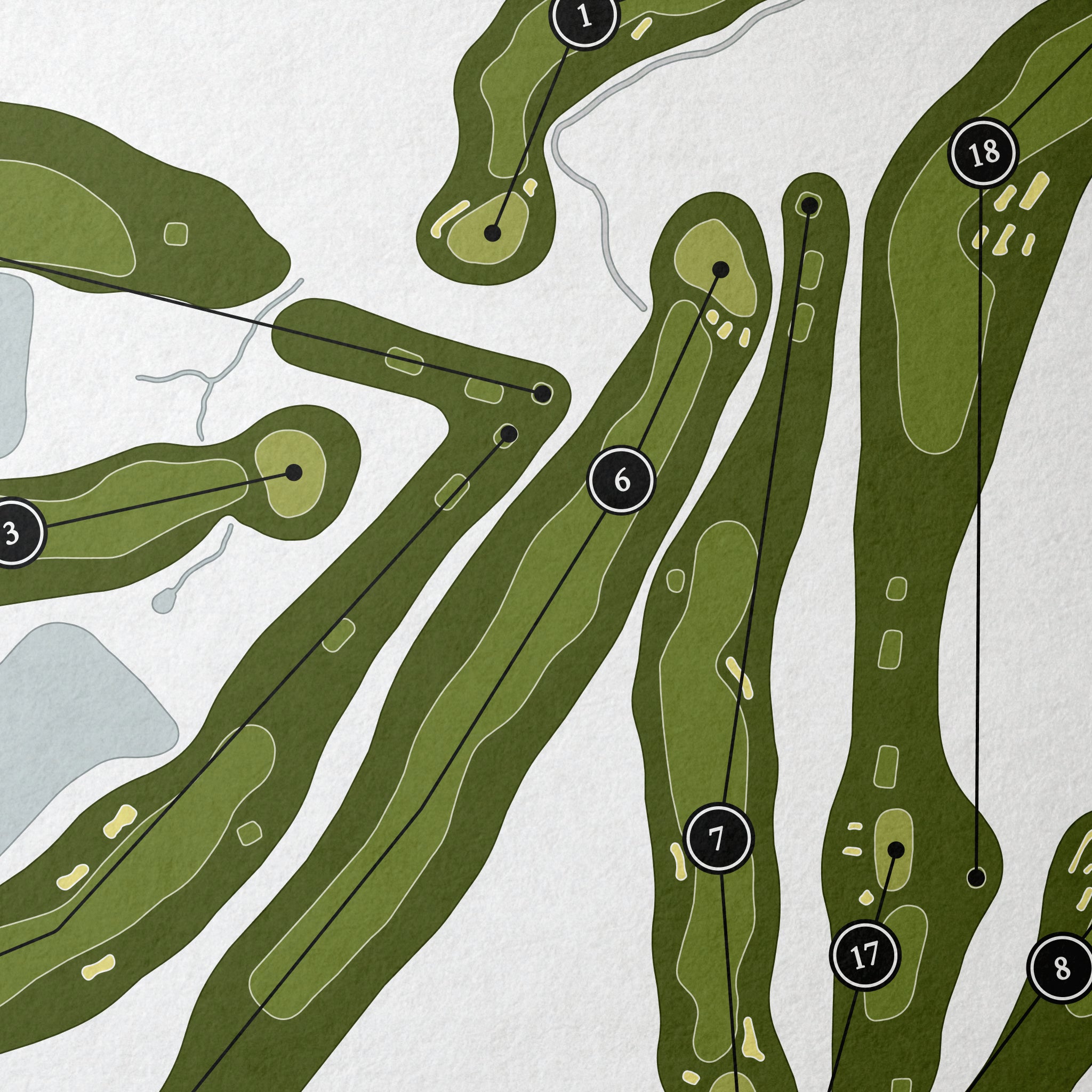 Des Moines Golf & Country Club - South Course | Golf Course Map | Close Up 