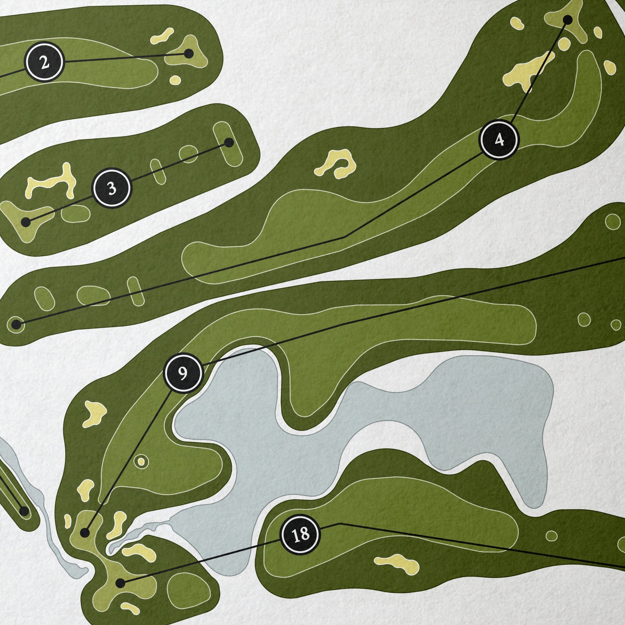 Desert Falls Country Club | Golf Course Map | Close Up 