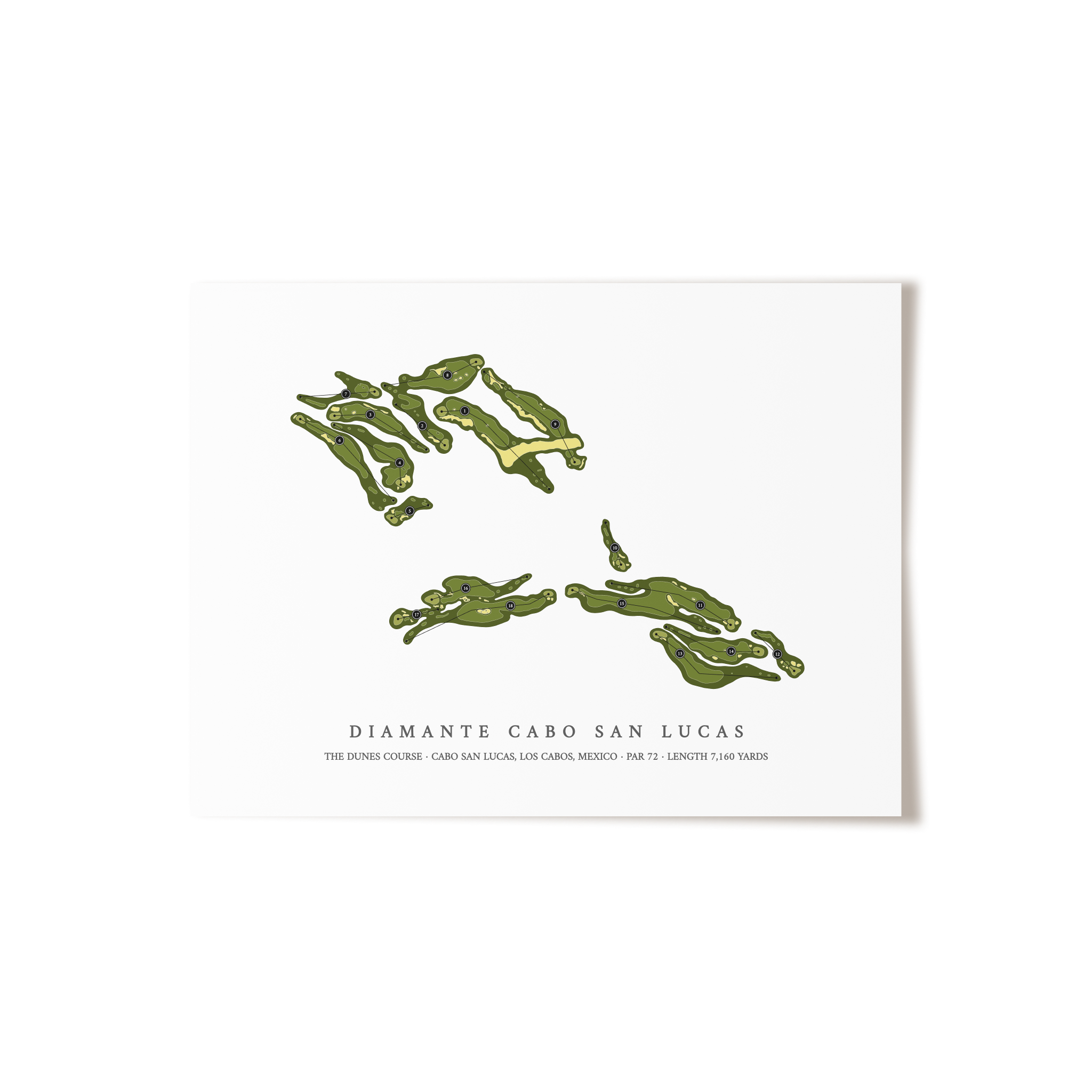 Diamante Cabo San Lucas - The Dunes Course | Golf Course Print | Unframed 