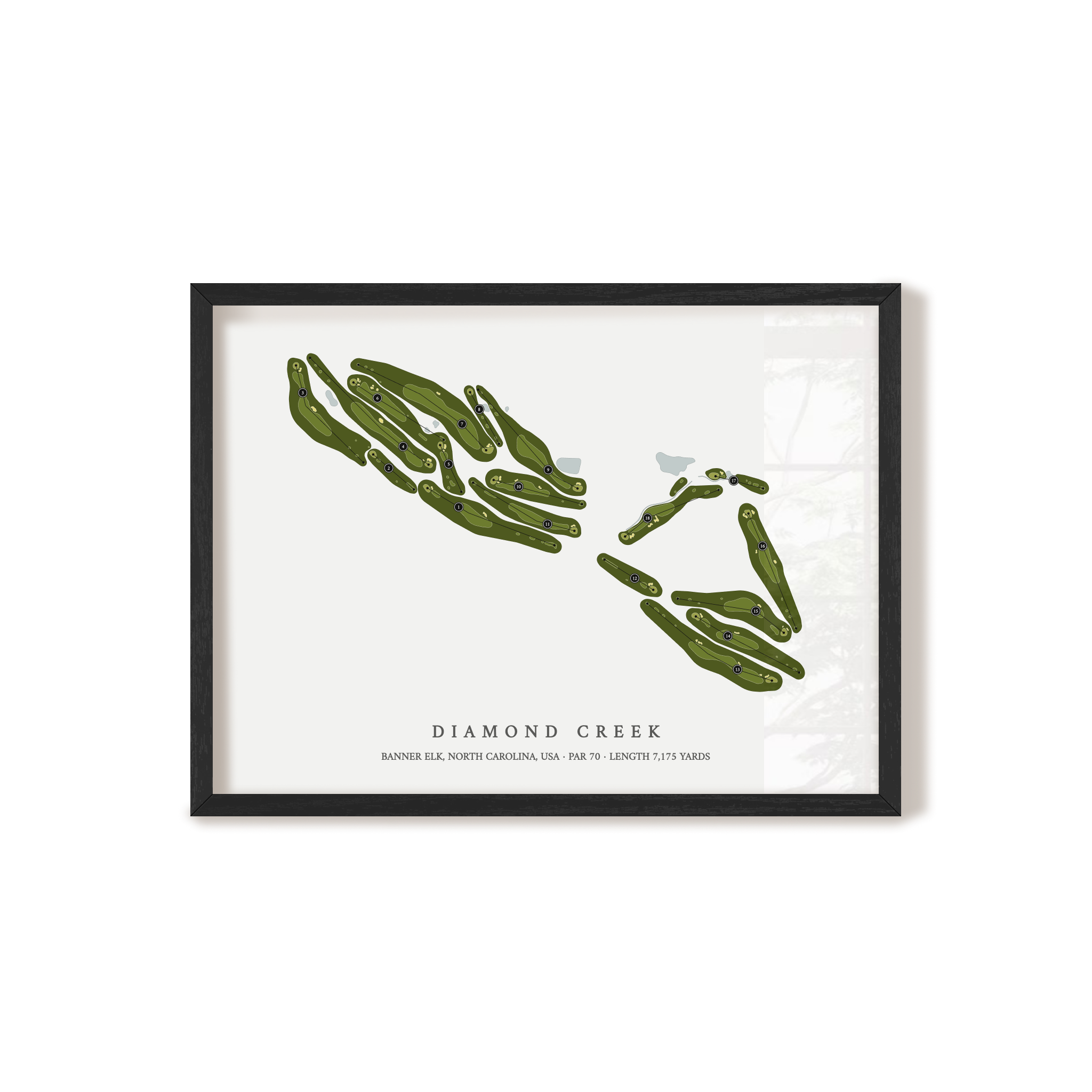 Diamond Creek | Golf Course Print | Black Frame