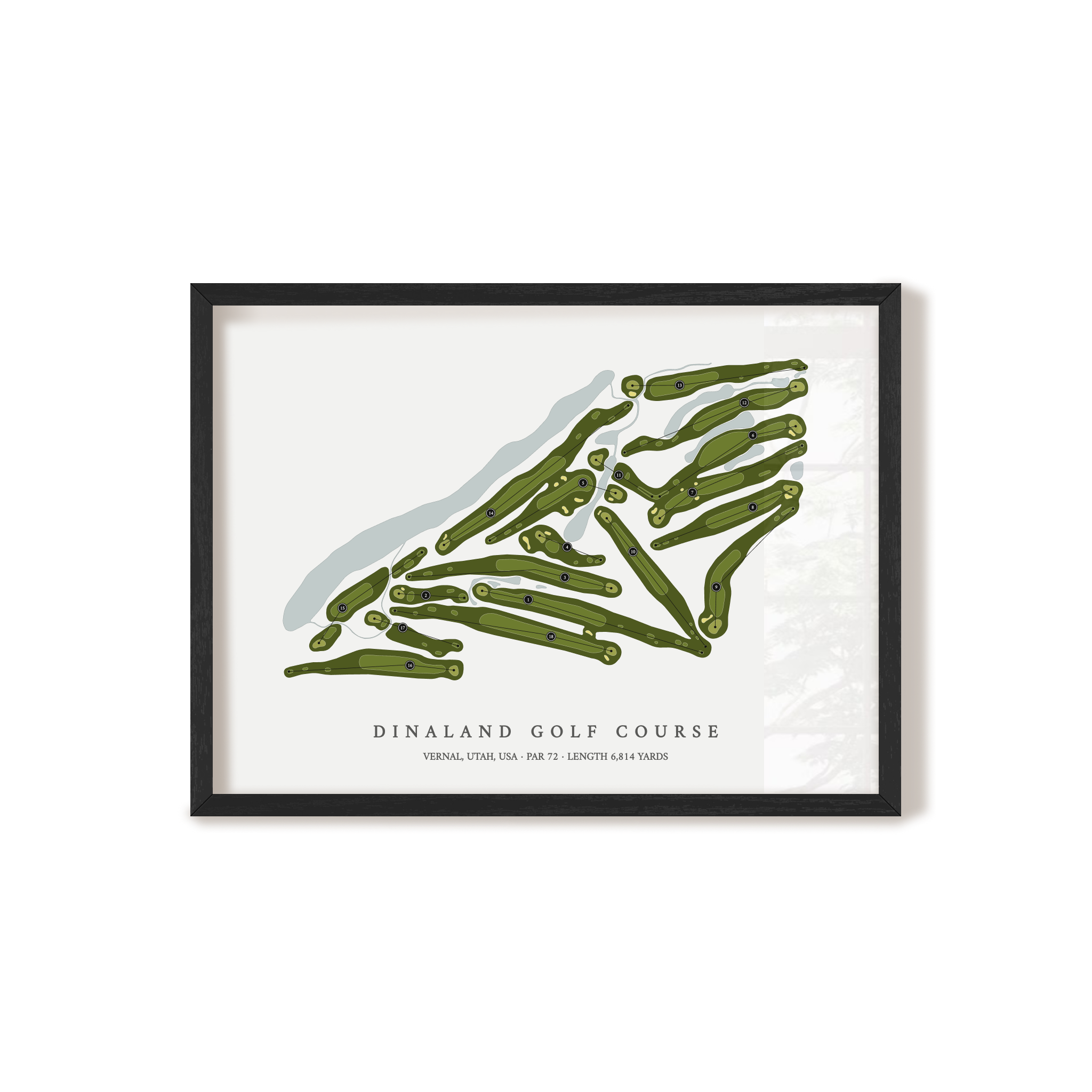 Dinaland Golf Course | Golf Course Map | Black+Frame 