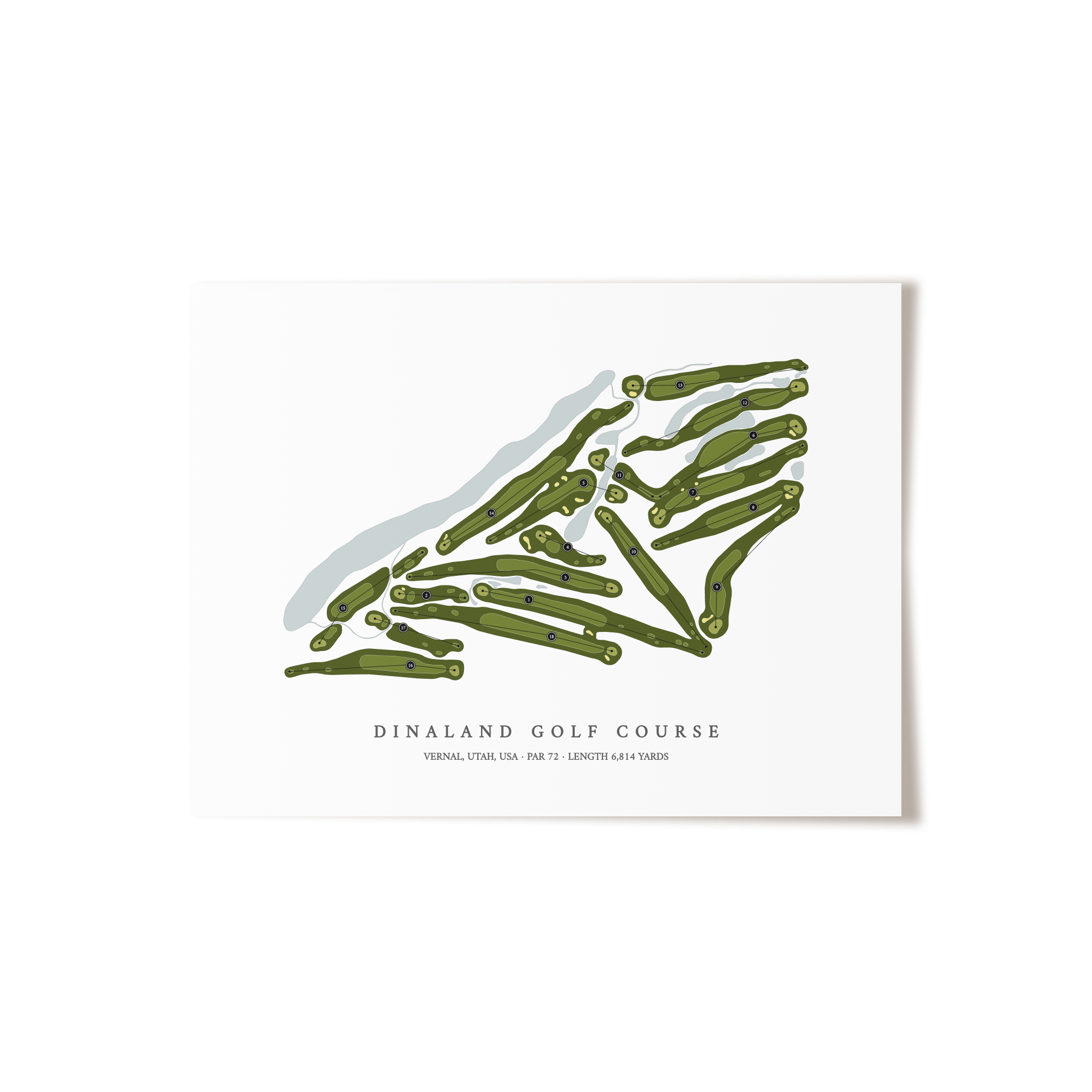 Dinaland Golf Course | Golf Course Map | Unframed 