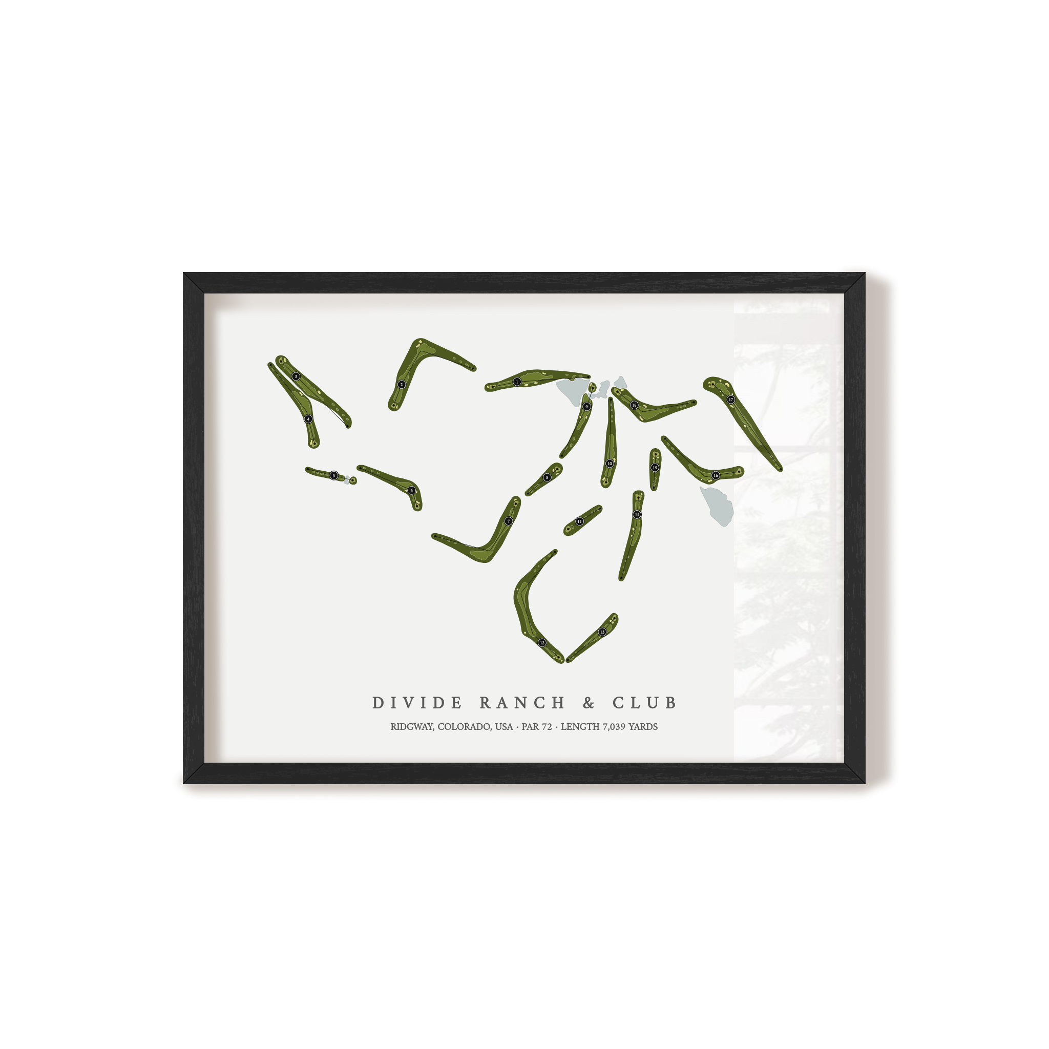 Divide Ranch & Club | Golf Course Map | Black+Frame 