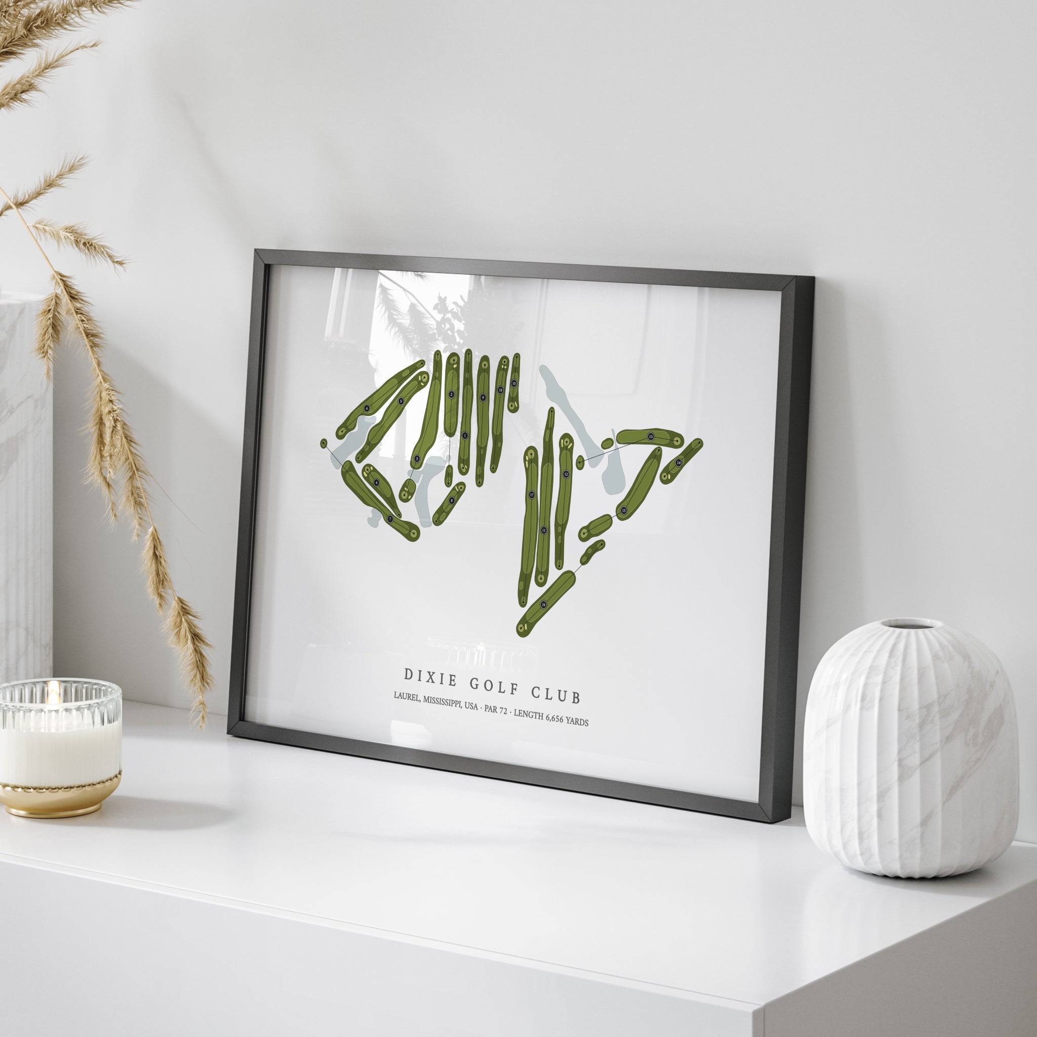 Dixie Golf Club | Golf Course Map | On Table 