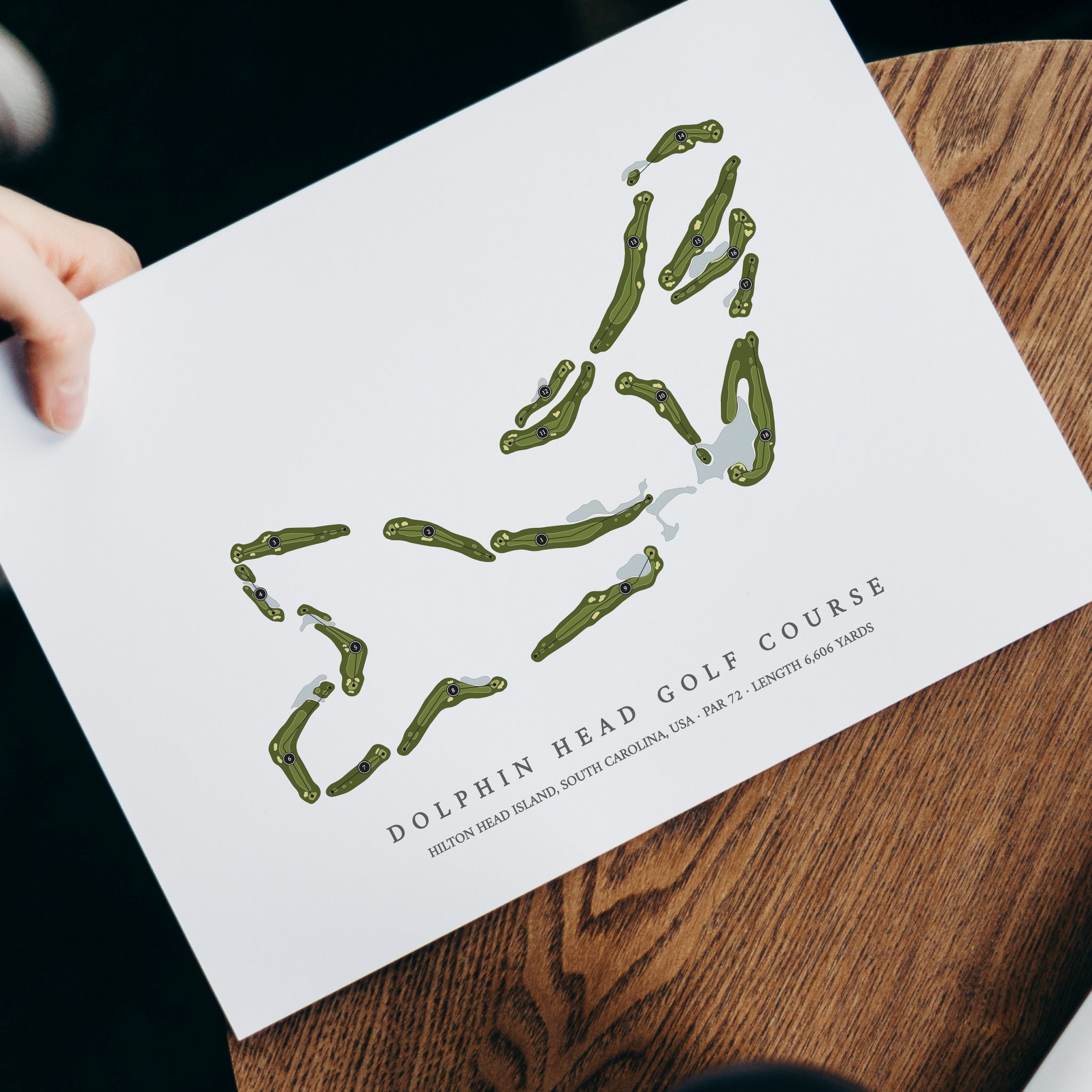 Dolphin Head Golf Course | Golf Course Print | With Laptop 