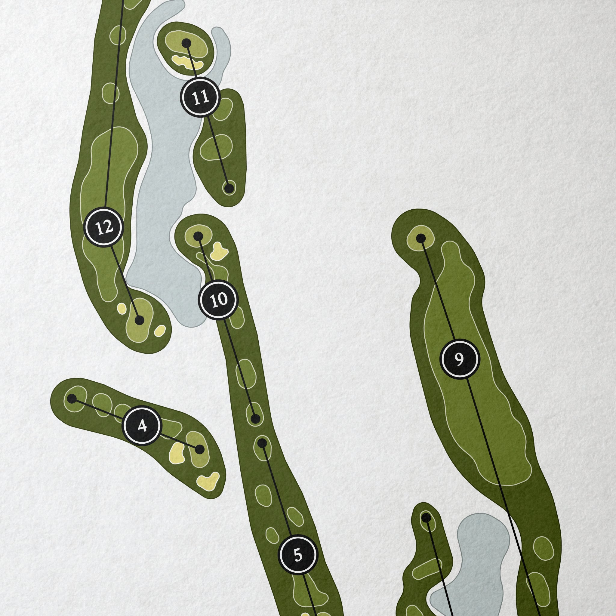 Dominion Valley Country Club - Regency Course | Golf Course Map | Close Up 