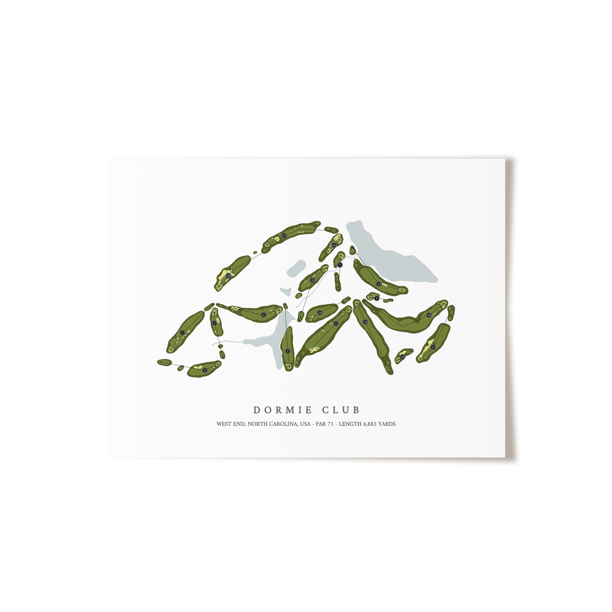 Dormie Club | Golf Course Print | Unframed