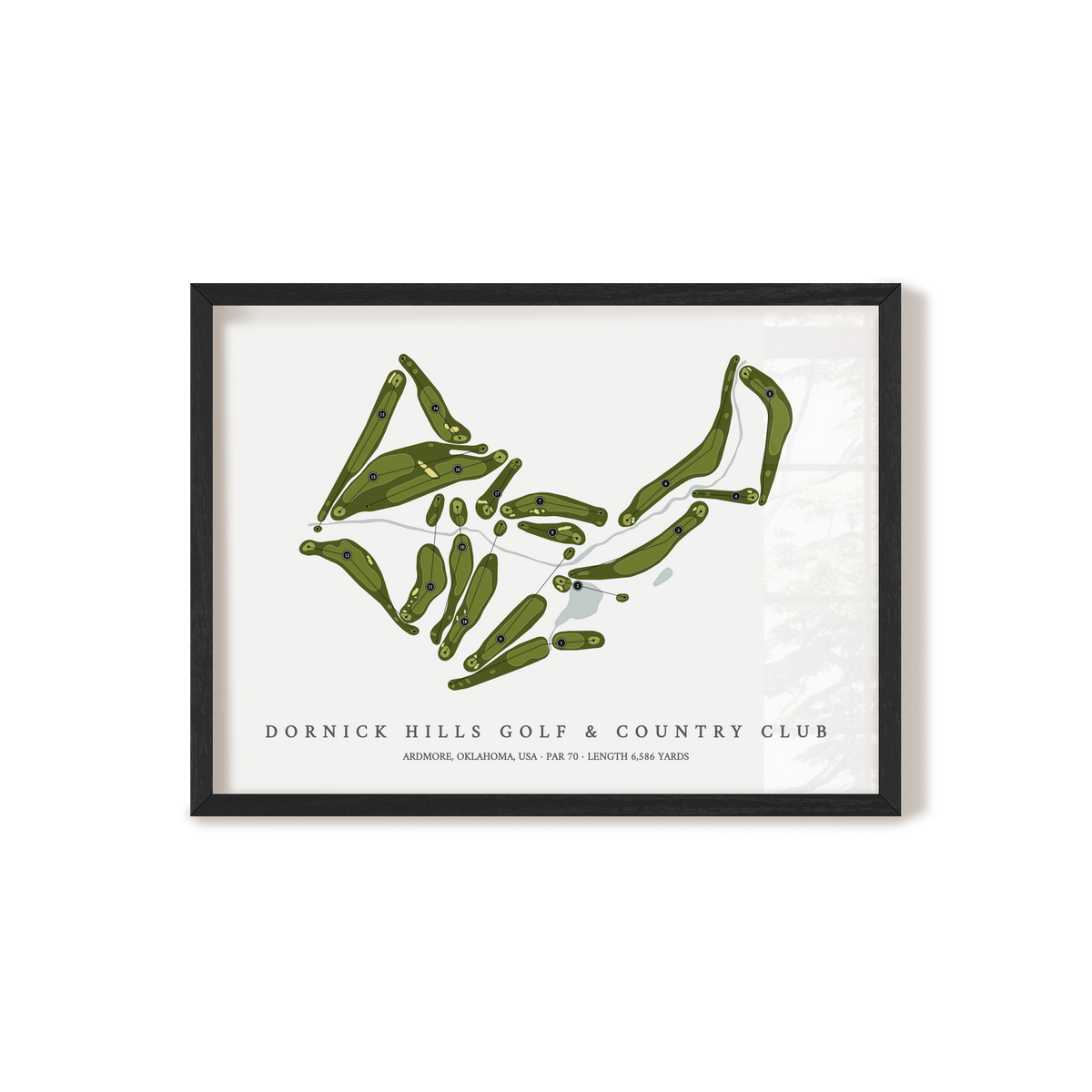 Dornick Hills Golf & Country Club | Golf Course Map | Black Frame