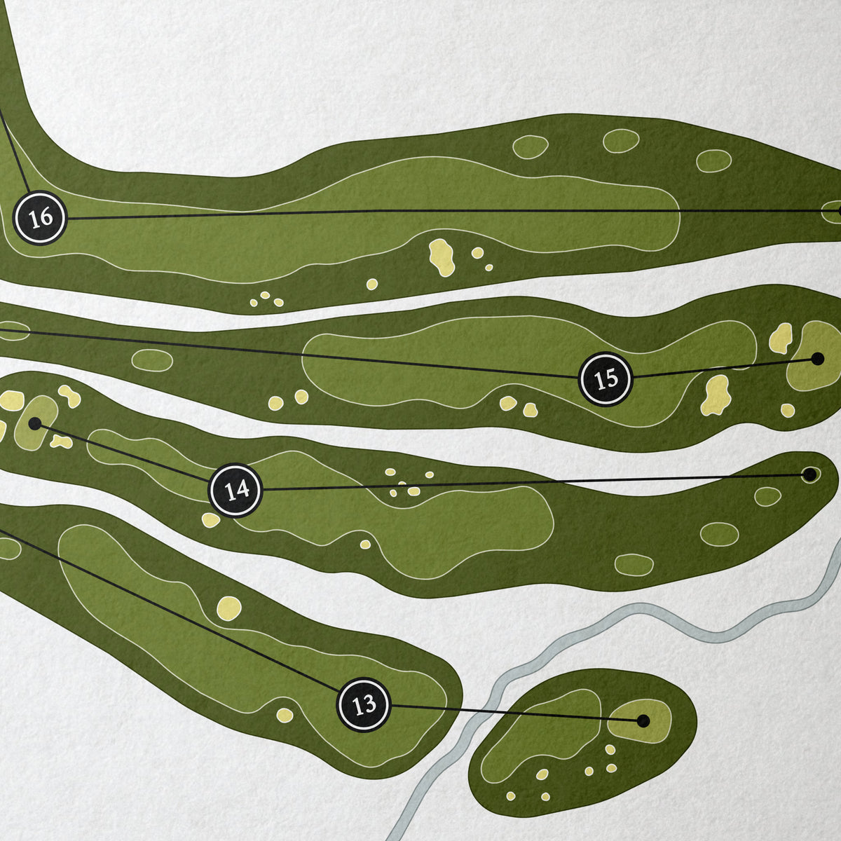 Dorset Field Club | Golf Course Map | Close Up