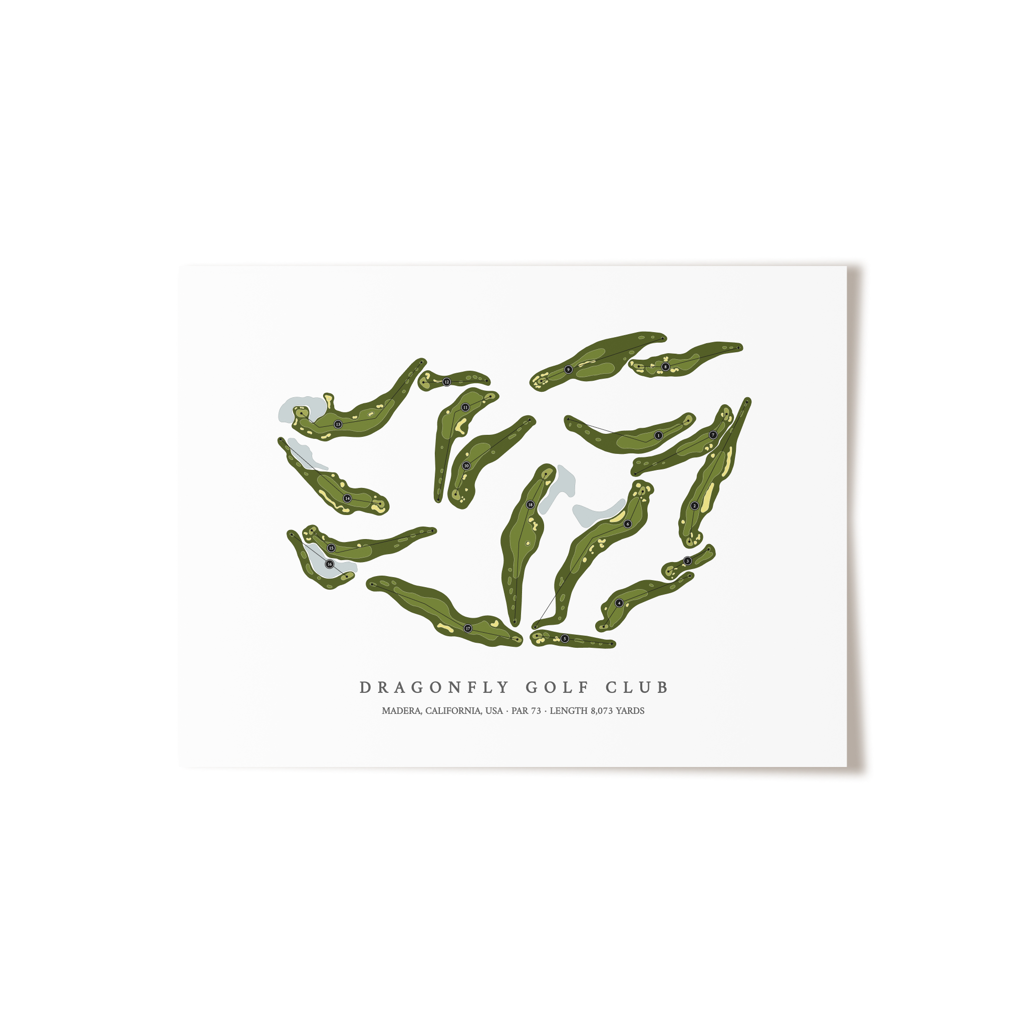 Dragonfly Golf Club | Golf Course Print | Unframed 