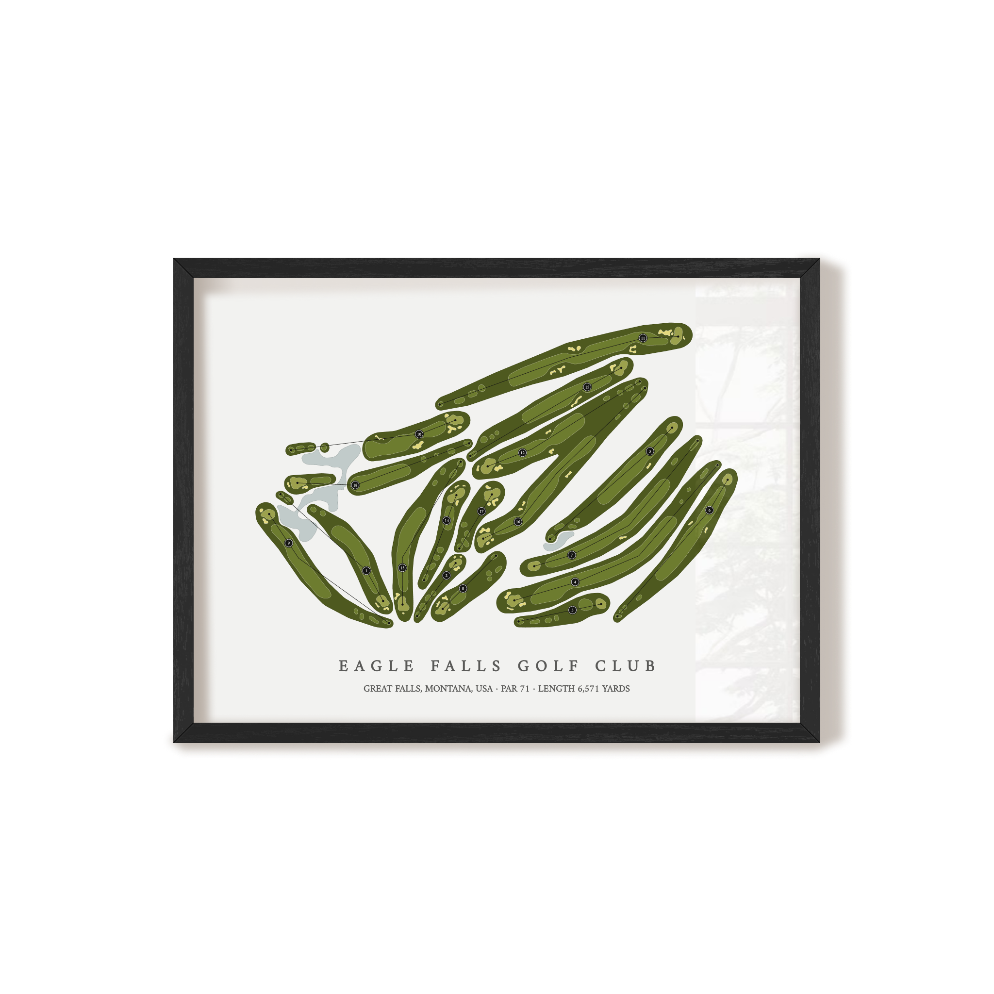 Eagle Falls Golf Club | Golf Course Map | Black+Frame 