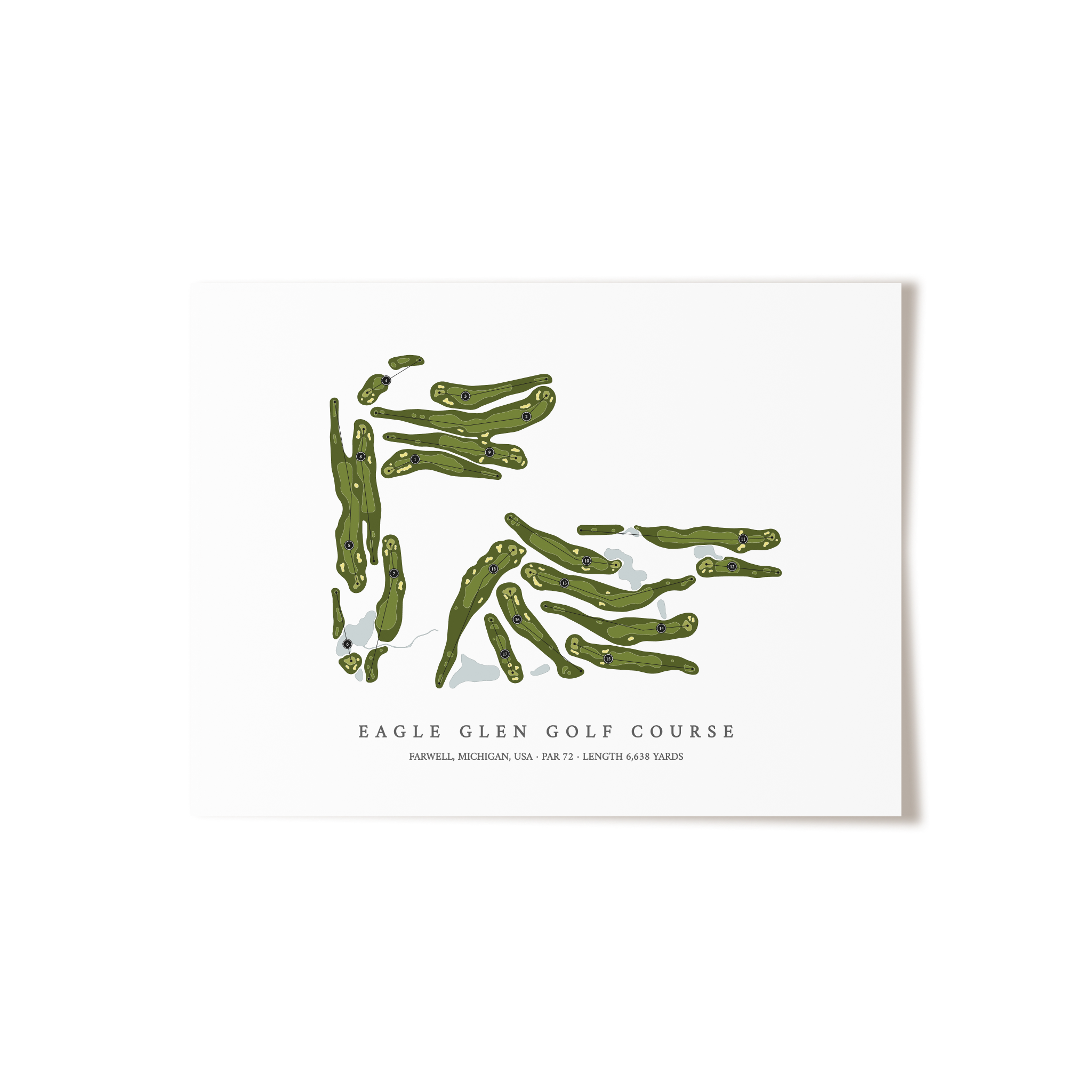 Eagle Glen Golf Course | Golf Course Map | Unframed 