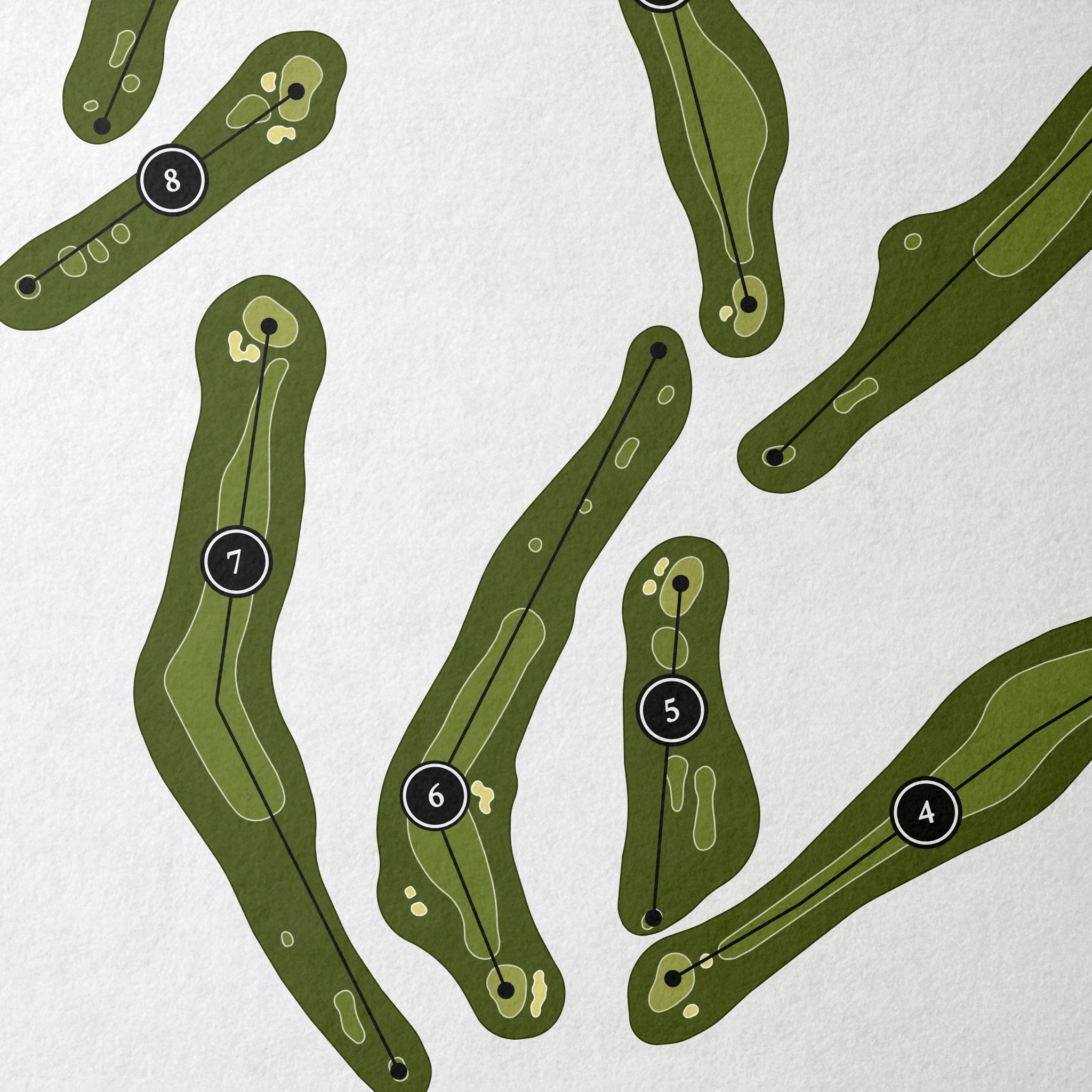 Eagle Mountain Golf Club | Golf Course Print | Close Up