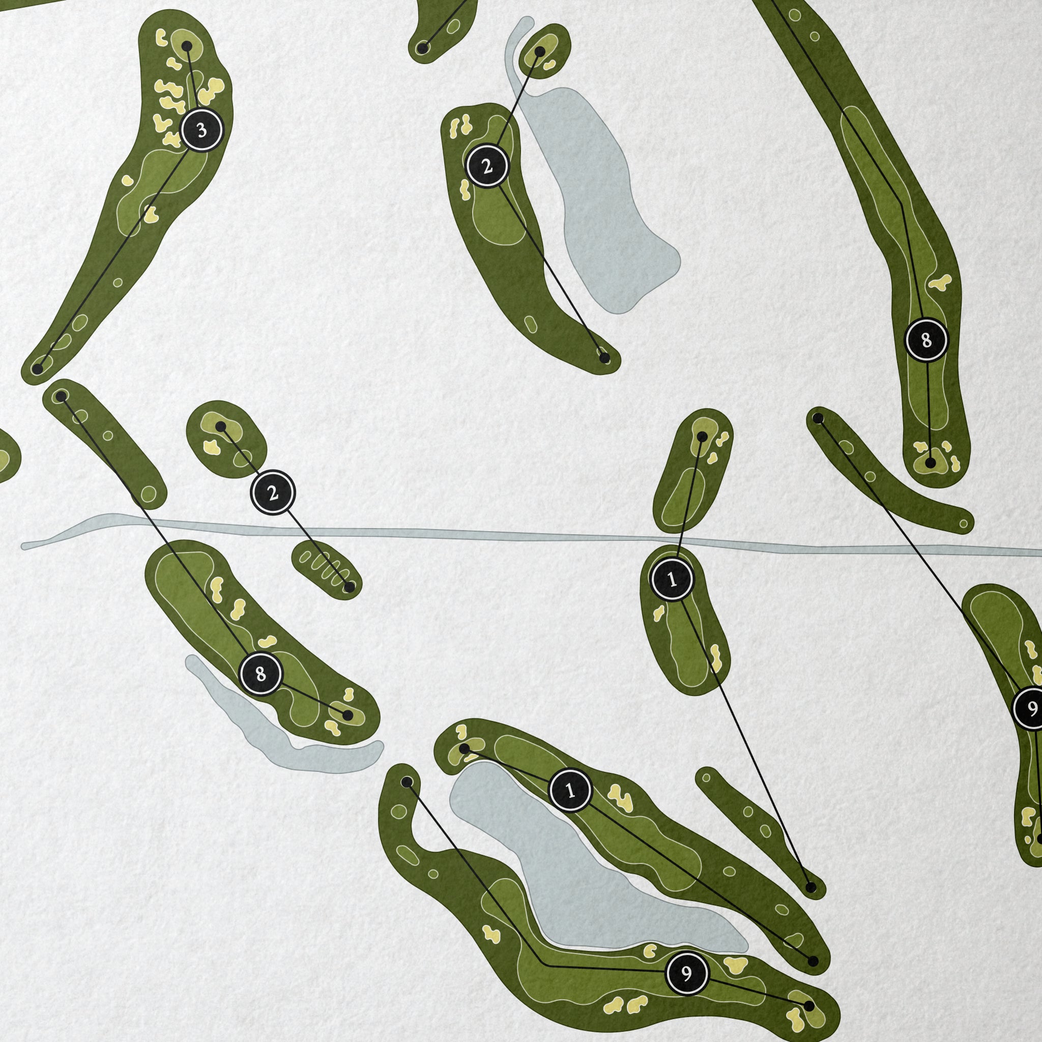 Eagle's Landing Country Club | Golf Course Map | Close Up 