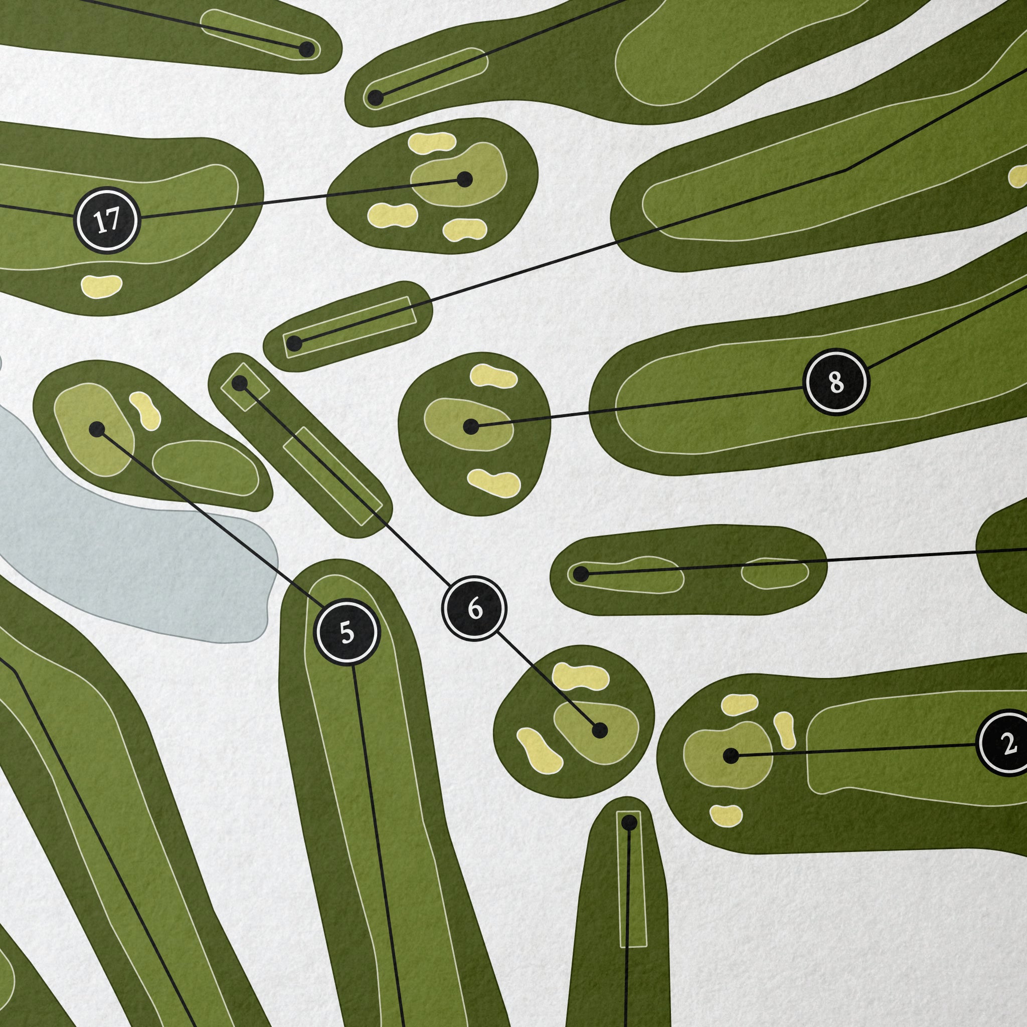 Eagle's Nest Country Club | Golf Course Map | Close Up 