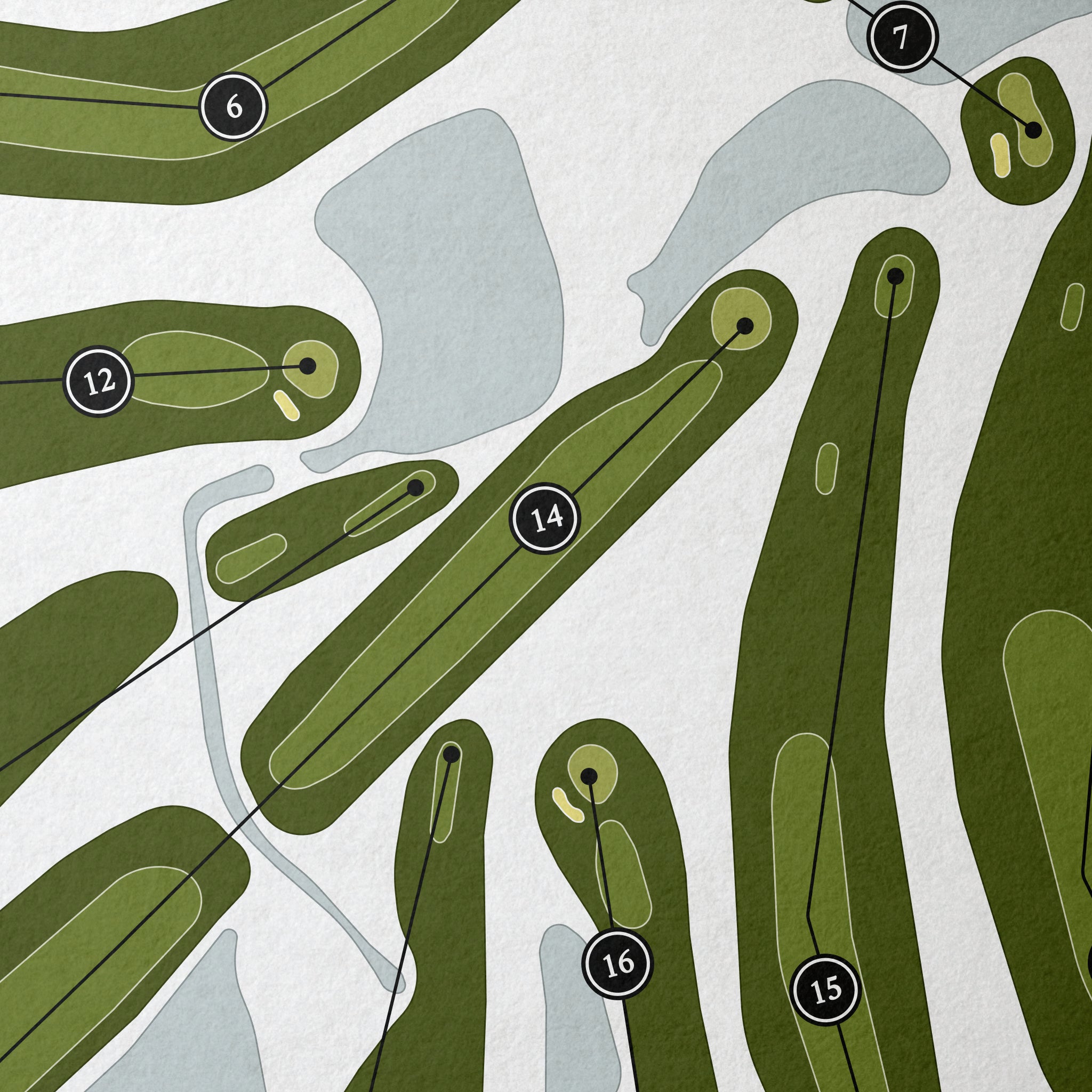 Eagles Nest Golf Course | Golf Course Print | Close Up