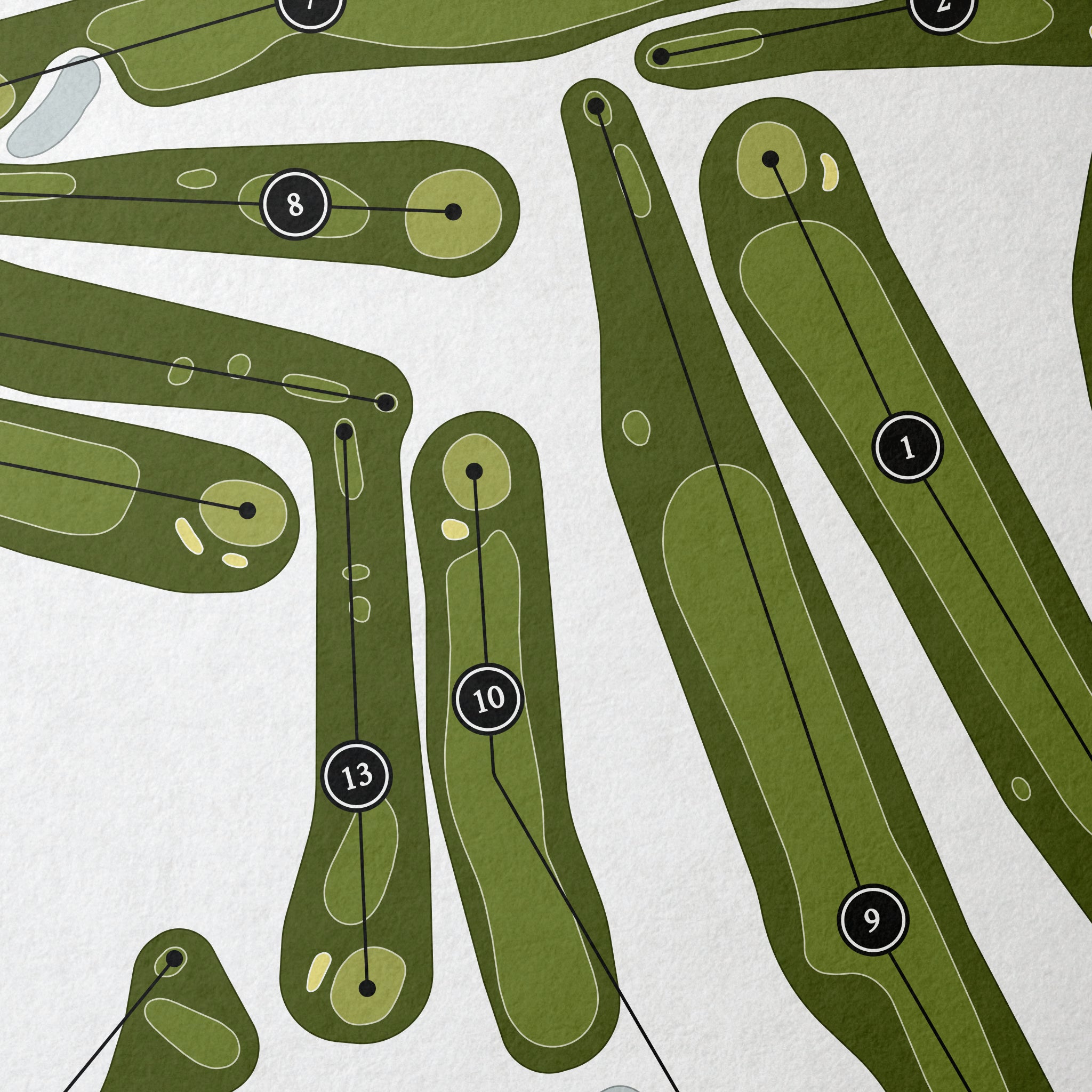 East Aurora Country Club | Golf Course Map | Close Up 