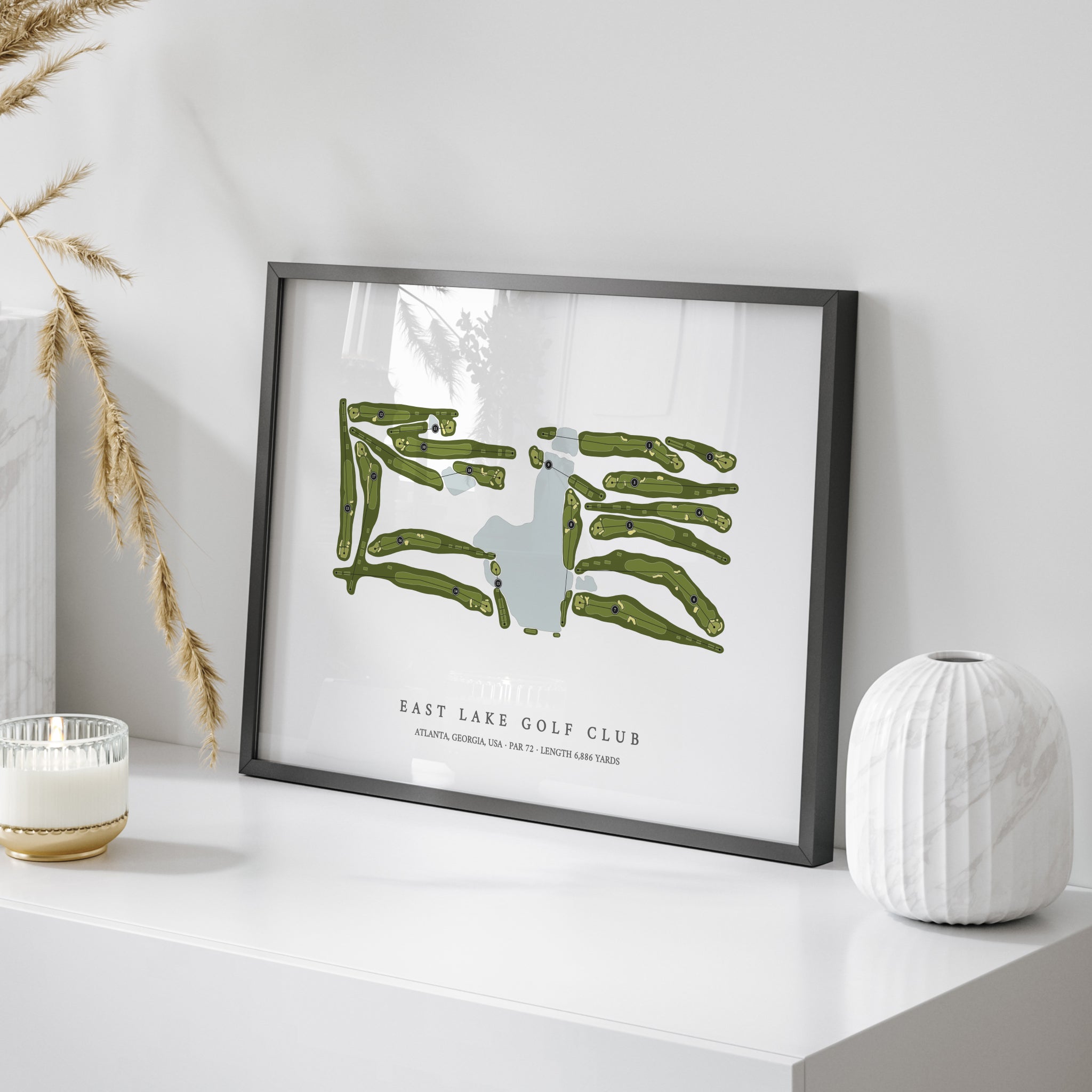 East Lake Golf Club | Golf Course Print | On Table