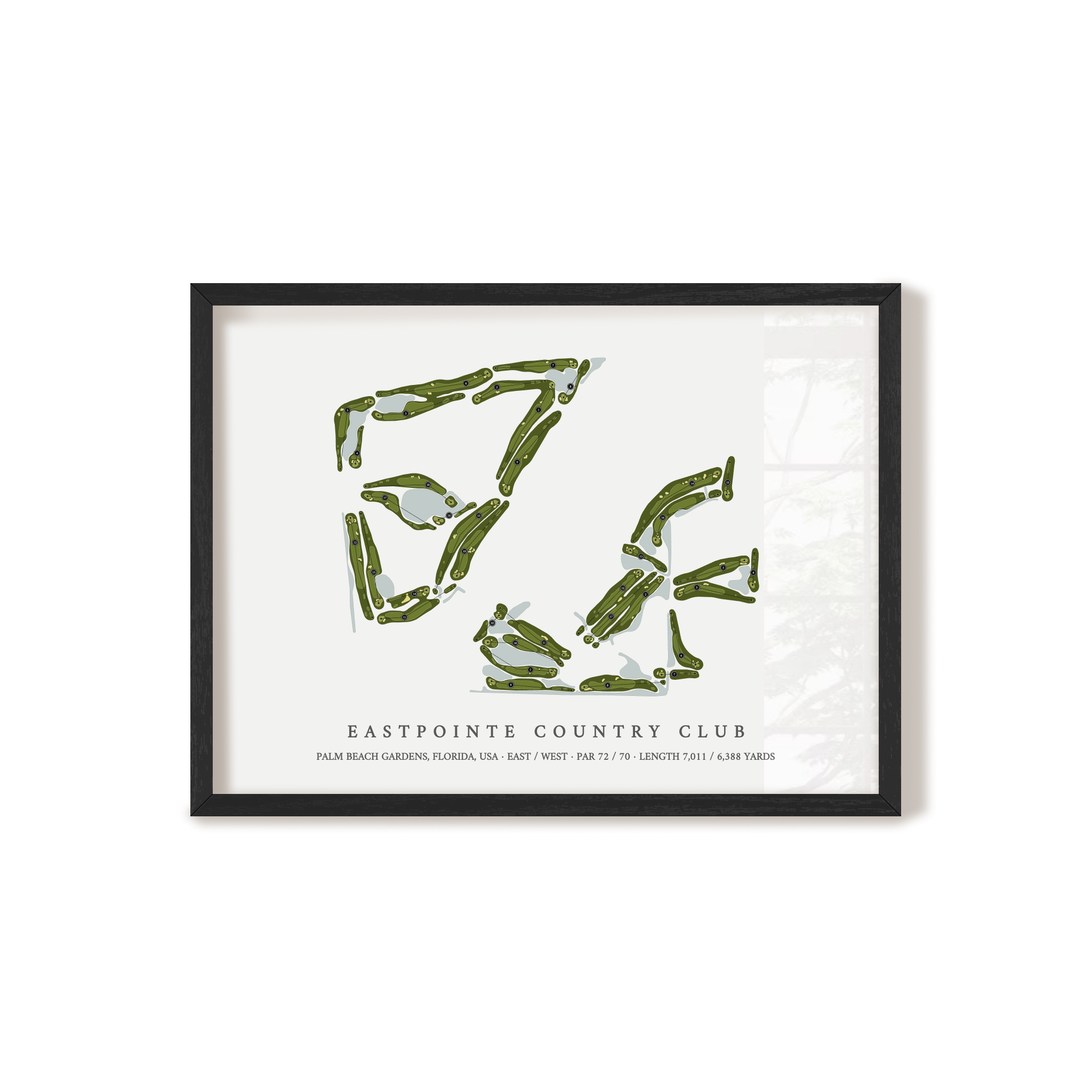 Eastpointe Country Club | Golf Course Print | Black Frame