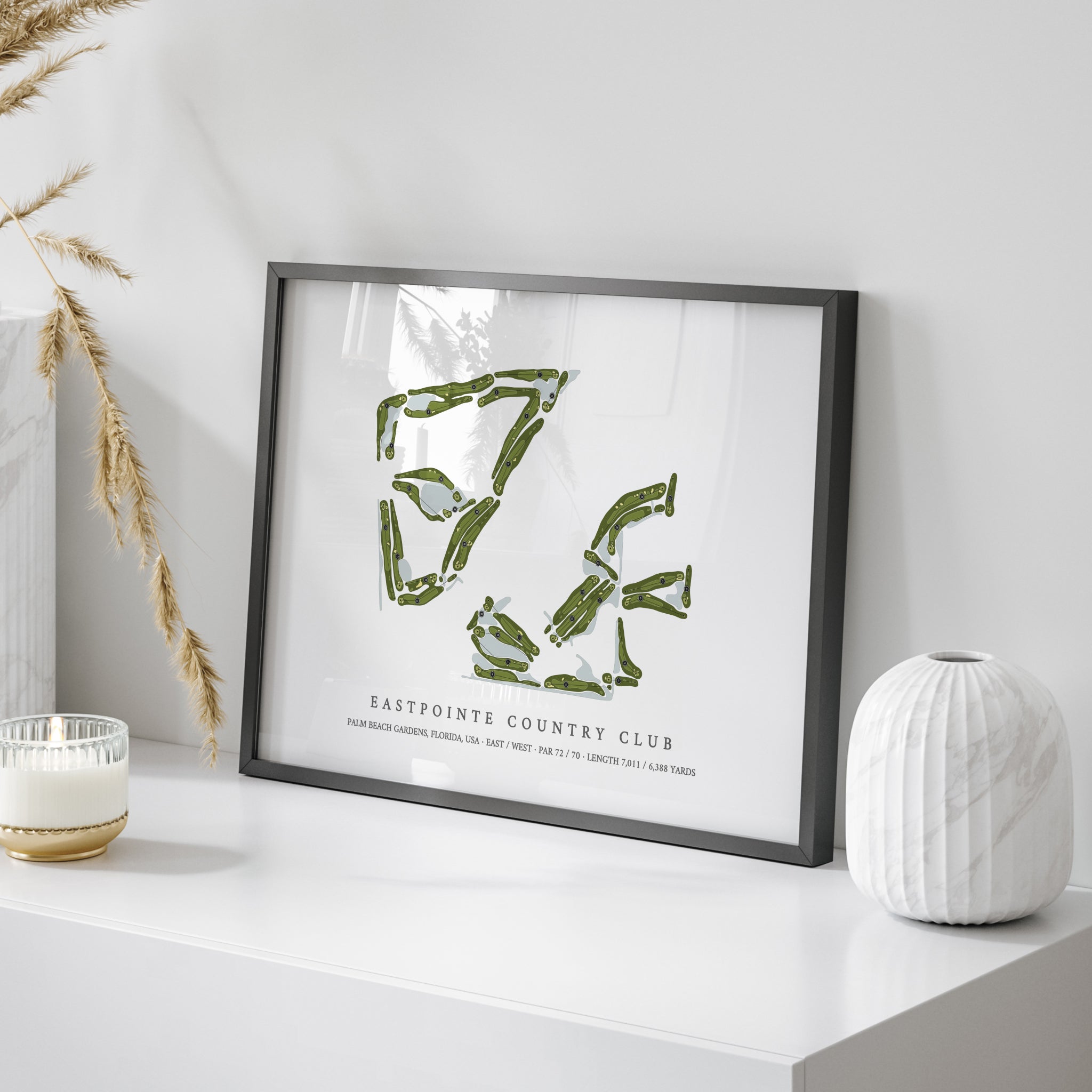 Eastpointe Country Club | Golf Course Print | On Table