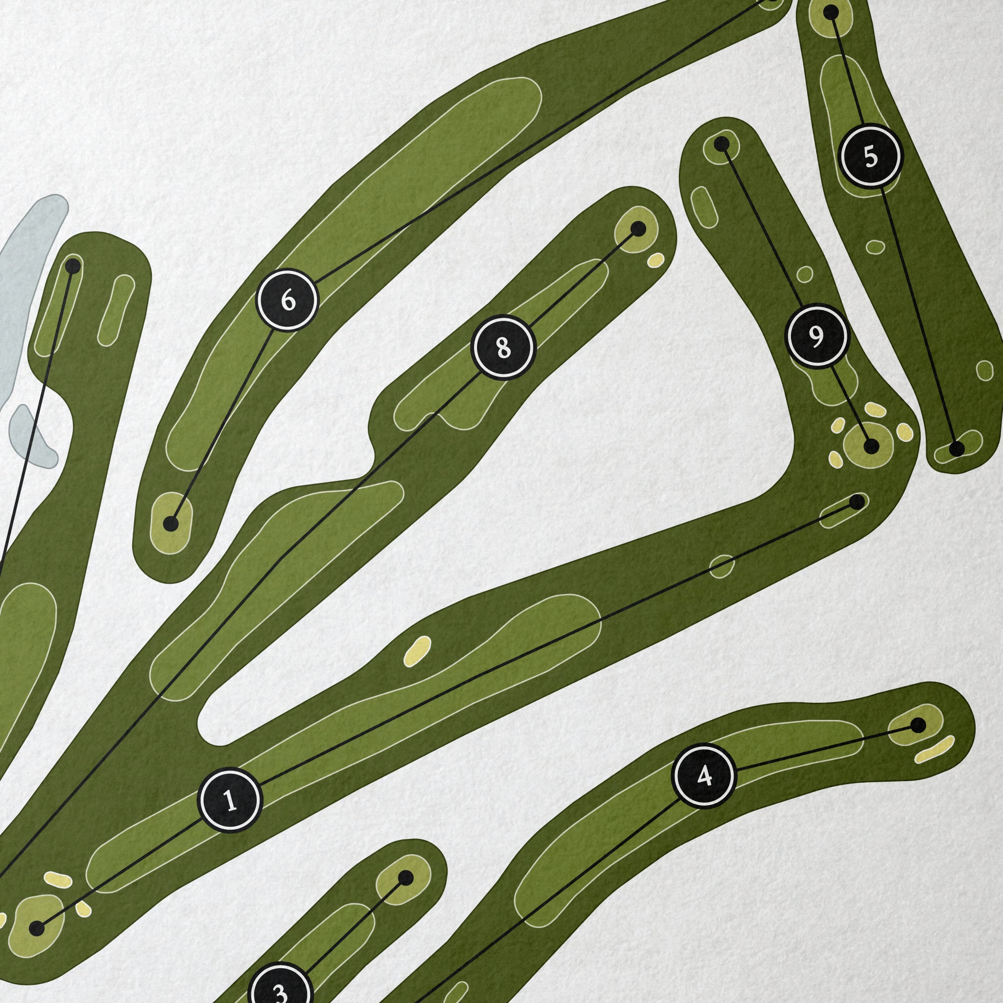 Ebensburg Country Club | Golf Course Map | Close Up 