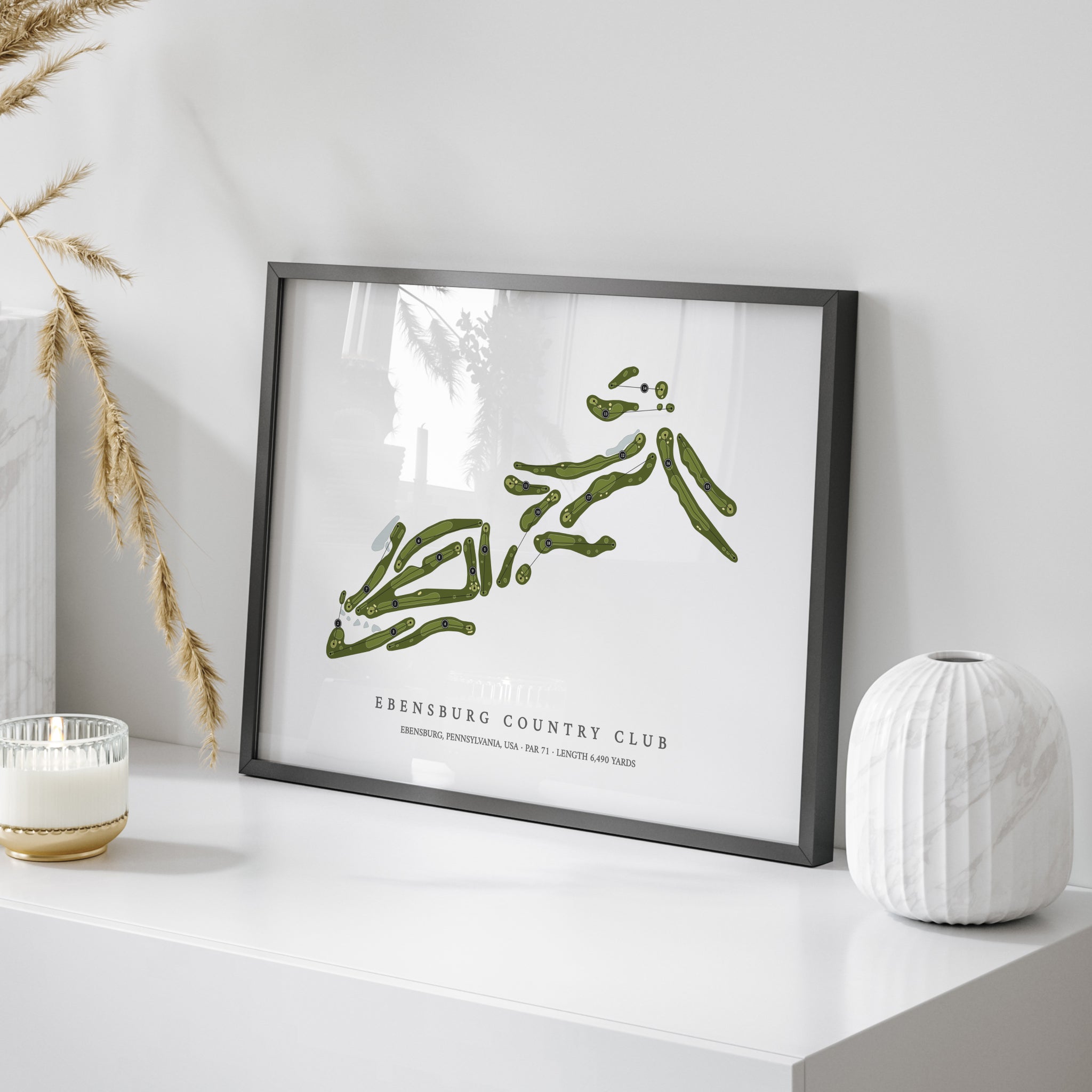 Ebensburg Country Club | Golf Course Map | On Table 