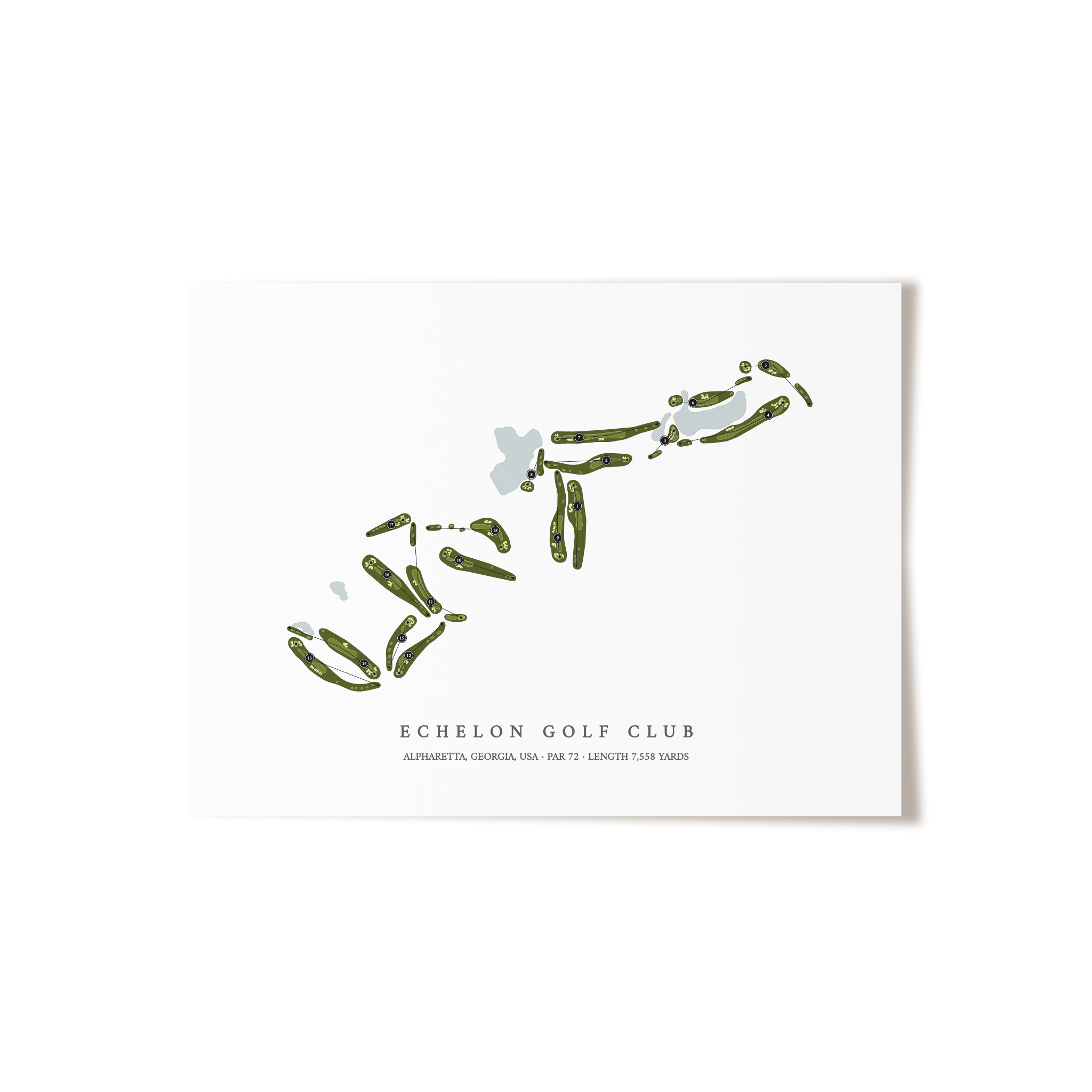 Echelon Golf Club | Golf Course Map | Unframed 