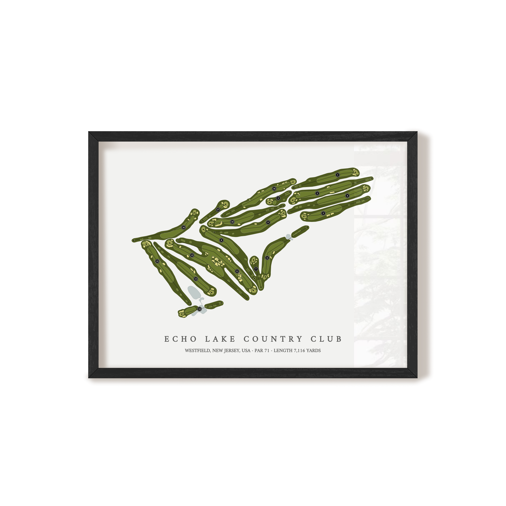 Echo Lake Country Club | Golf Course Print | Black Frame