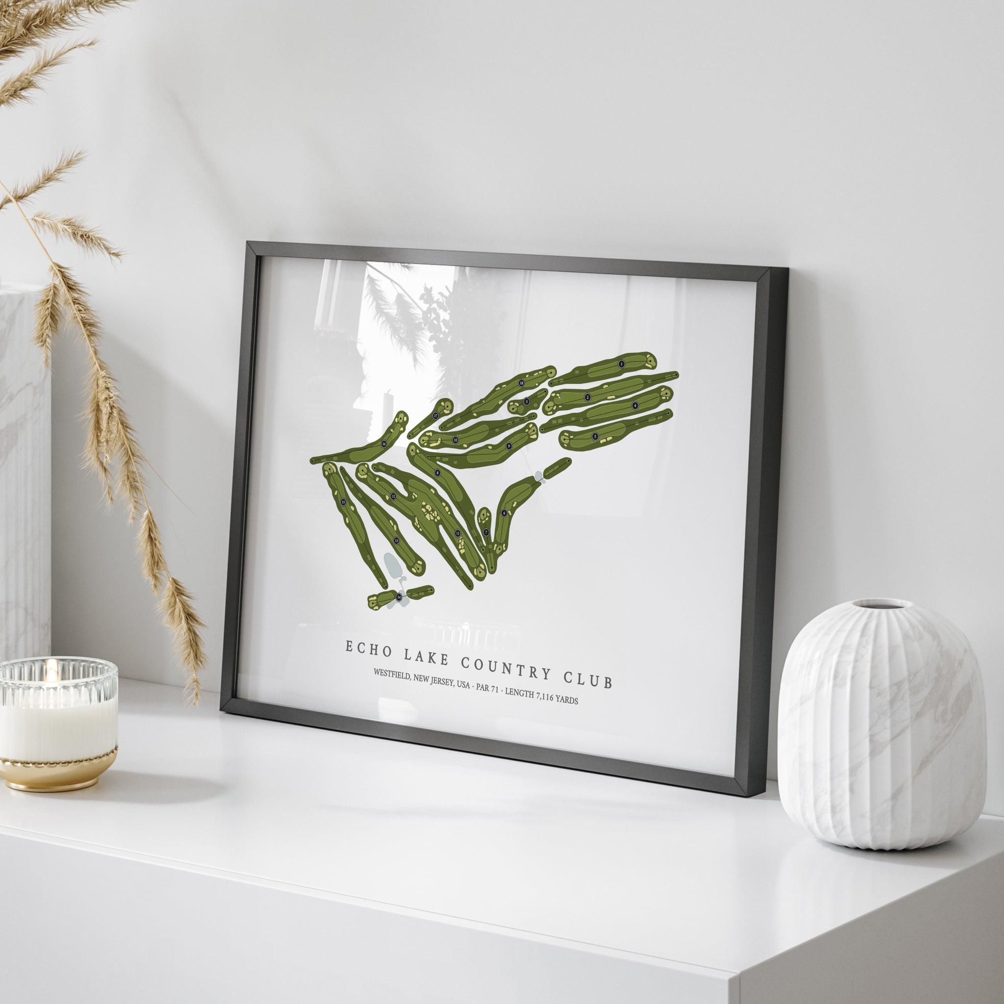 Echo Lake Country Club | Golf Course Print | On Table