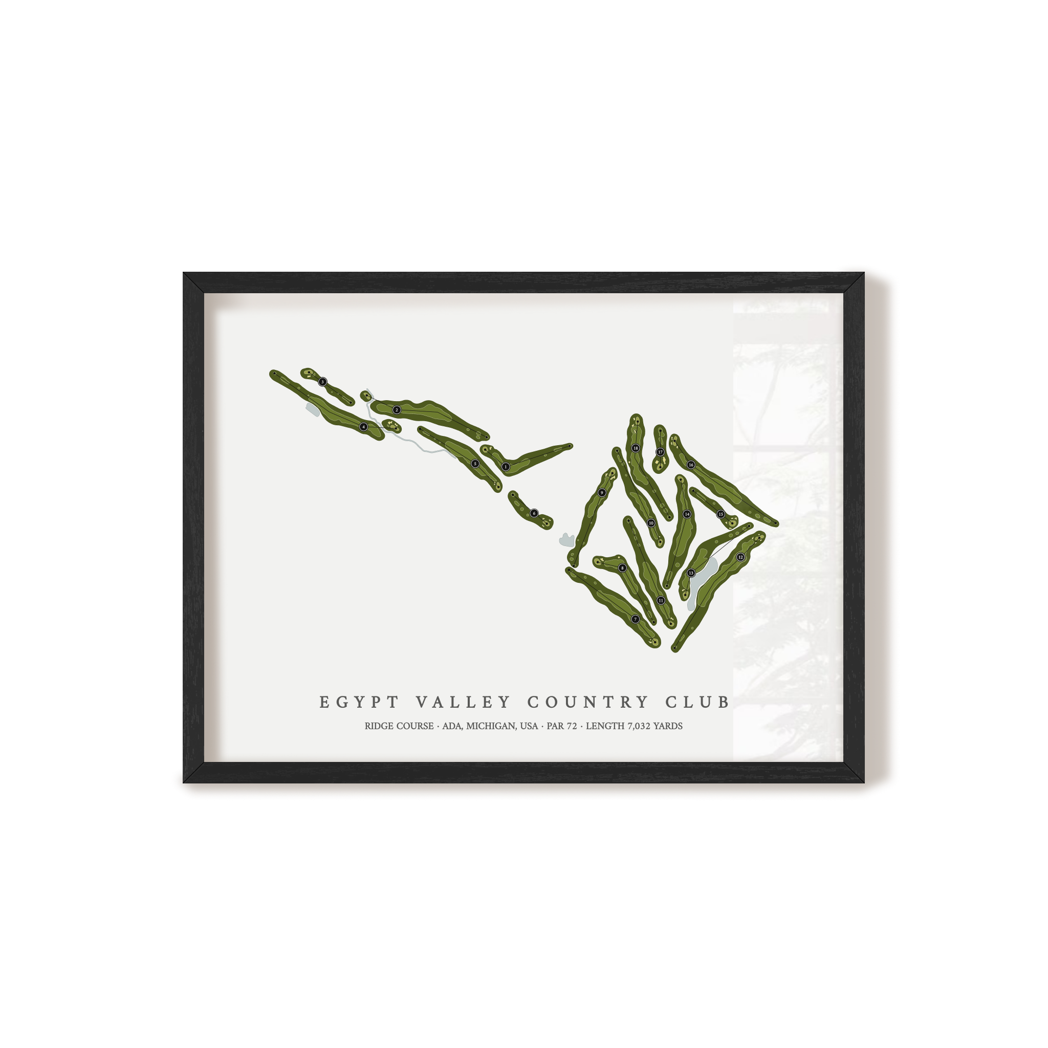 Egypt Valley Country Club - Ridge Course | Golf Course Print | Black Frame