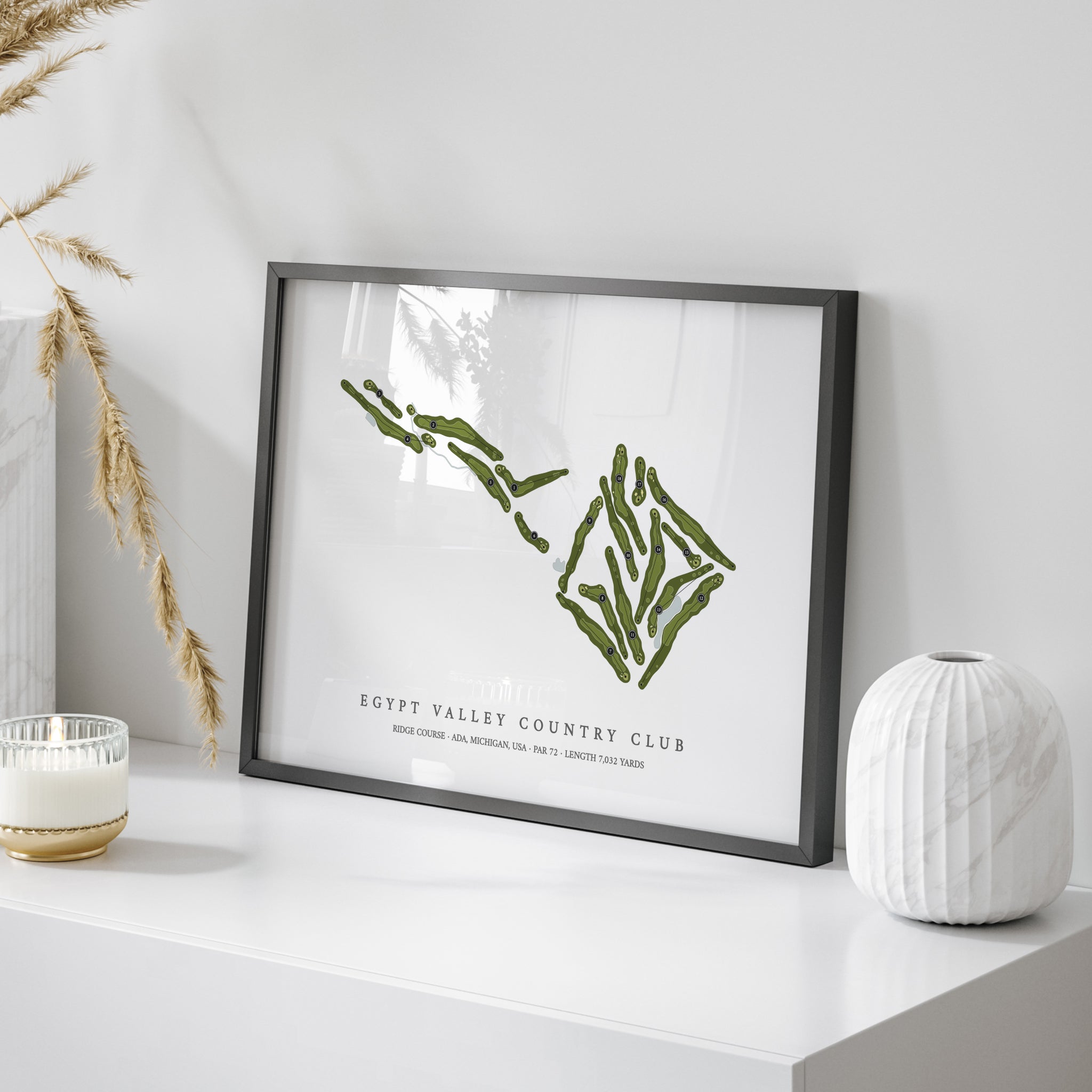 Egypt Valley Country Club - Ridge Course | Golf Course Print | On Table
