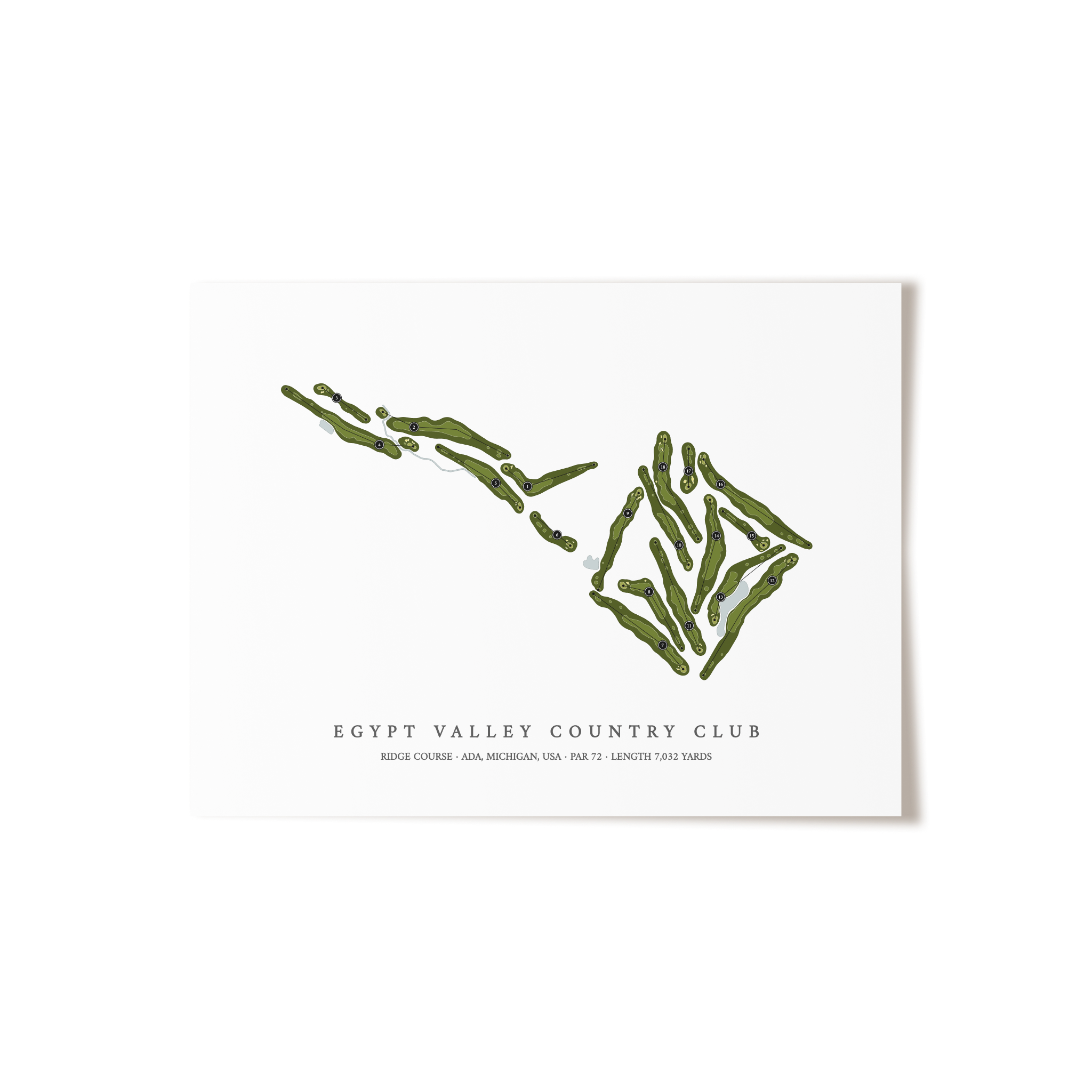 Egypt Valley Country Club - Ridge Course | Golf Course Print | Unframed