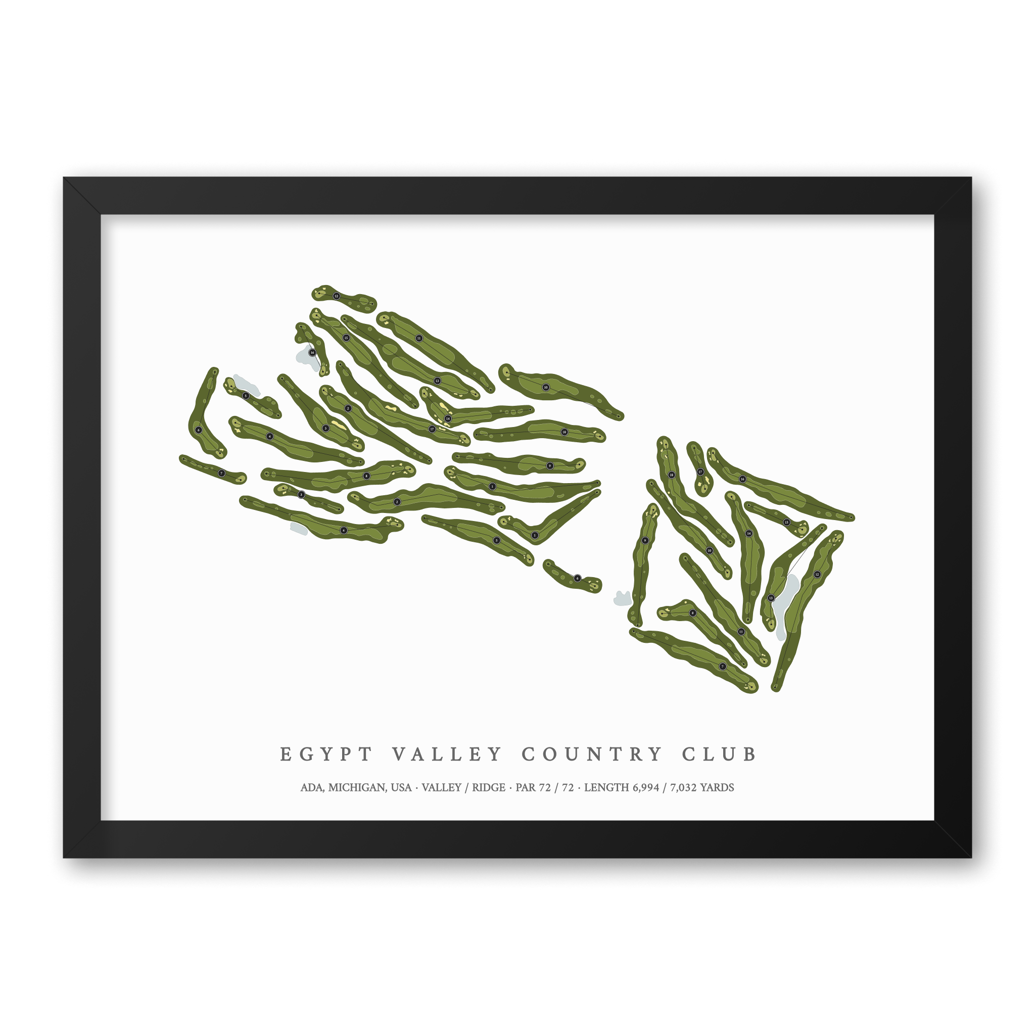 Egypt Valley Country Club | Golf Course Print | Black Frame