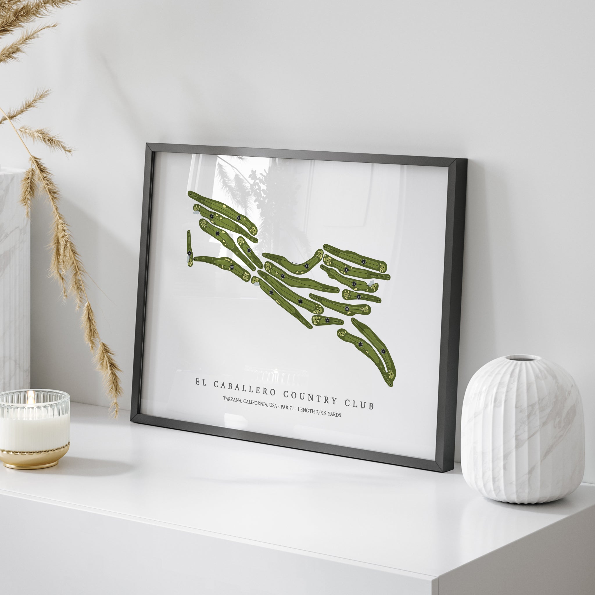 El Caballero Country Club | Golf Course Map | On Table 
