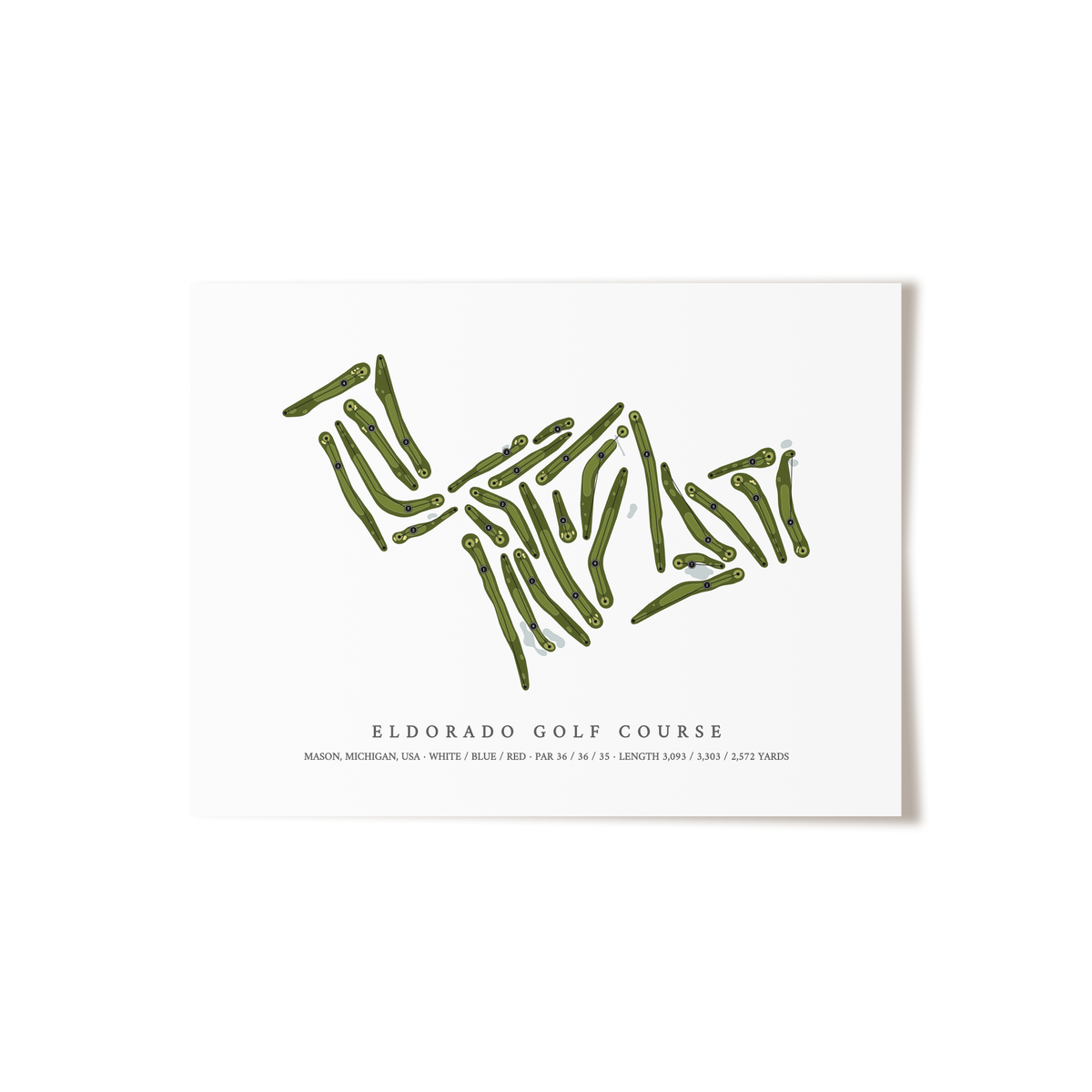 Eldorado Golf Course | Golf Course Map | Unframed