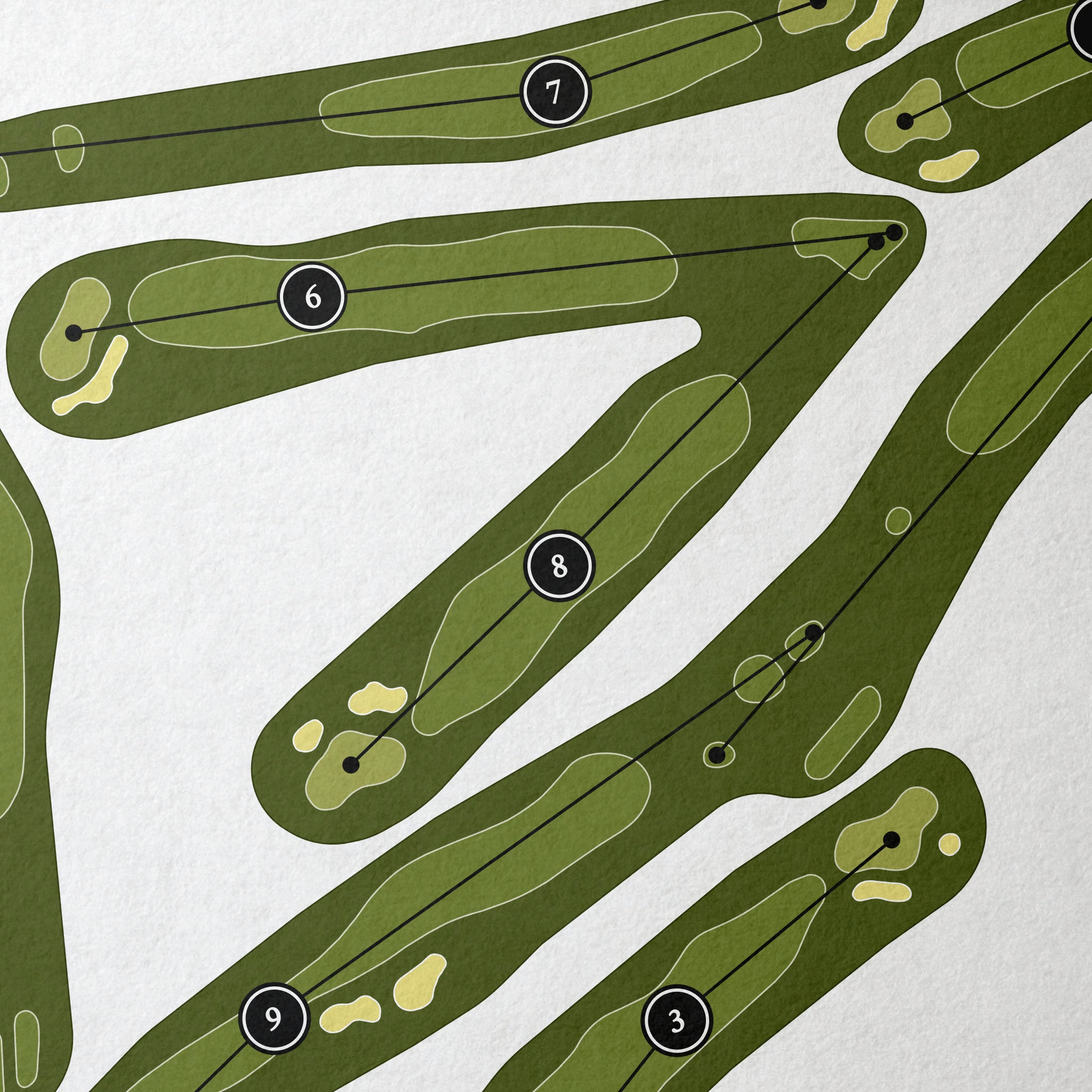 Elmwood Park Golf Course | Golf Course Print | Close+Up