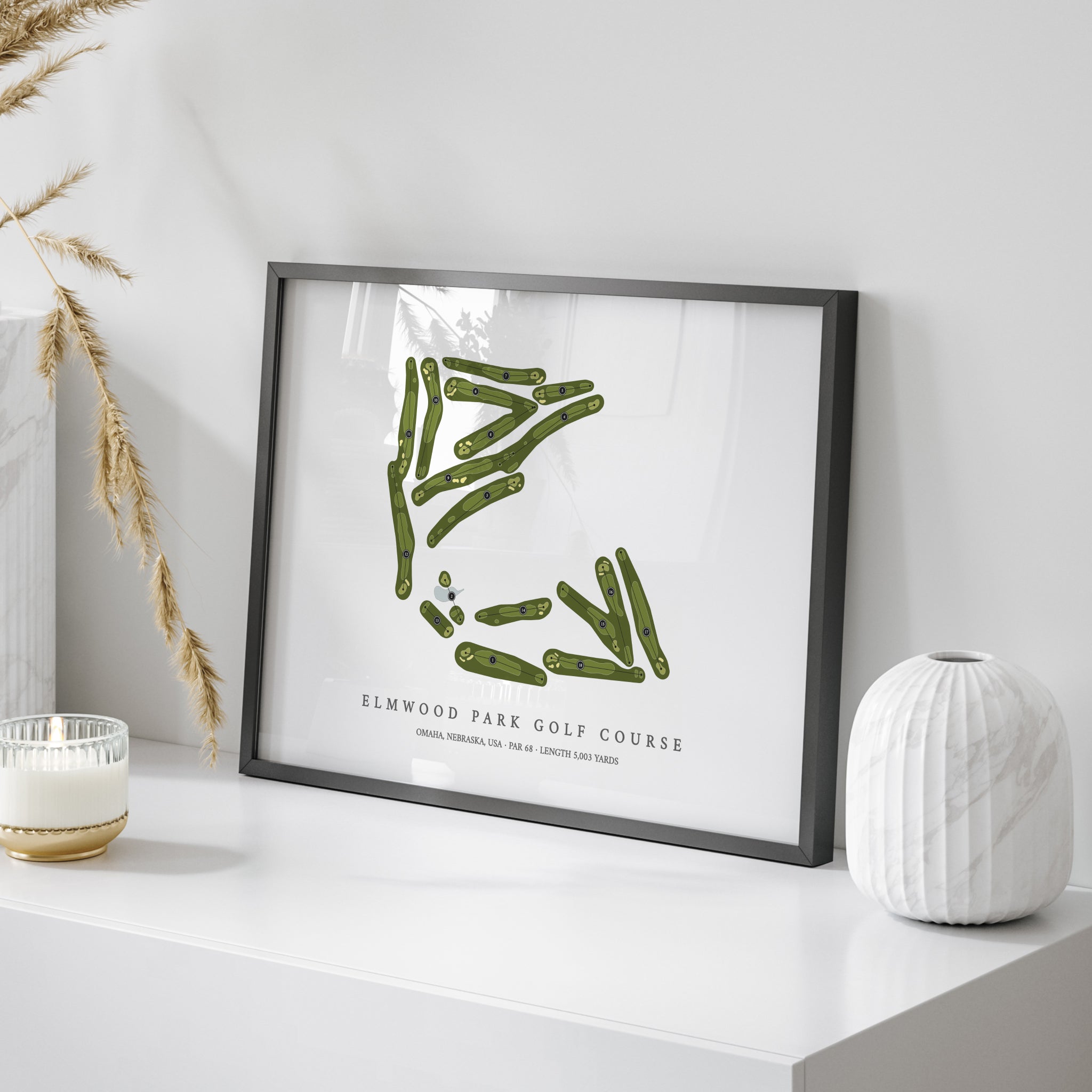 Elmwood Park Golf Course | Golf Course Print | On+Table