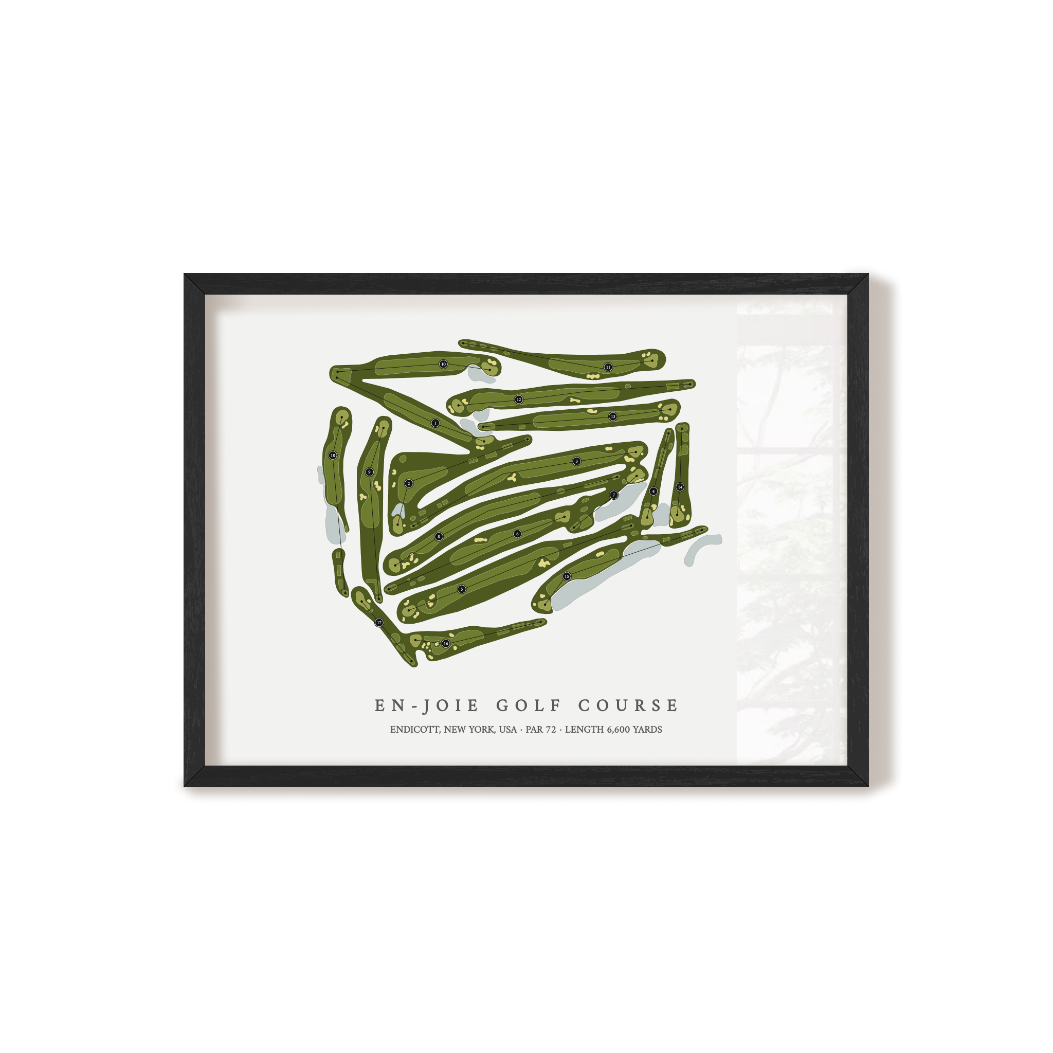 En-Joie Golf Course | Golf Course Print | Black Frame 