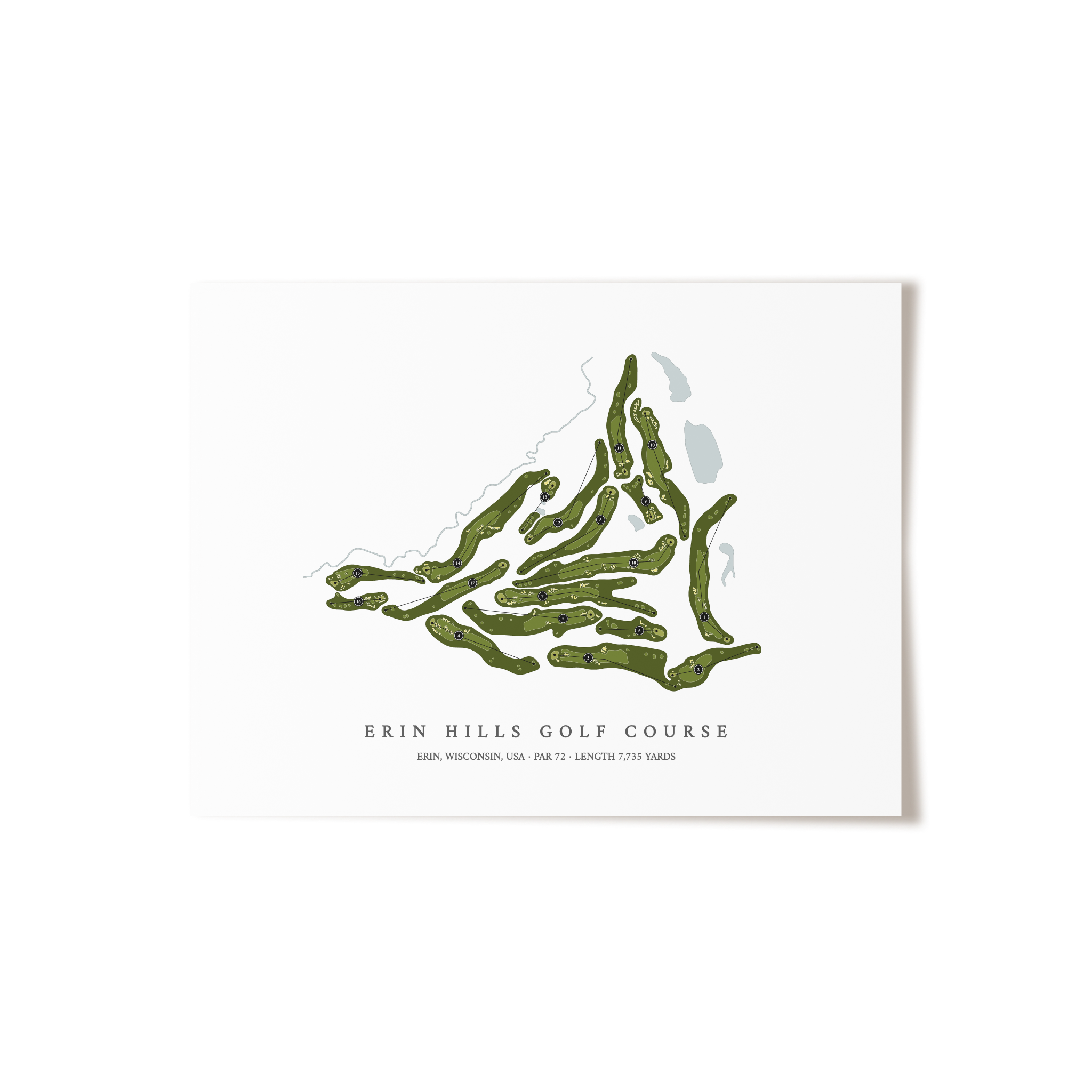 Erin Hills Golf Course  | Golf Course Print | Unframed 