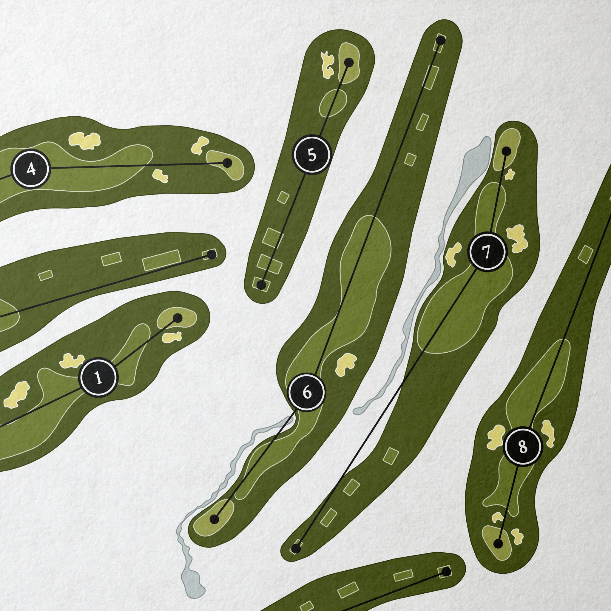 Escondido Golf Course | Golf Course Print | Close Up