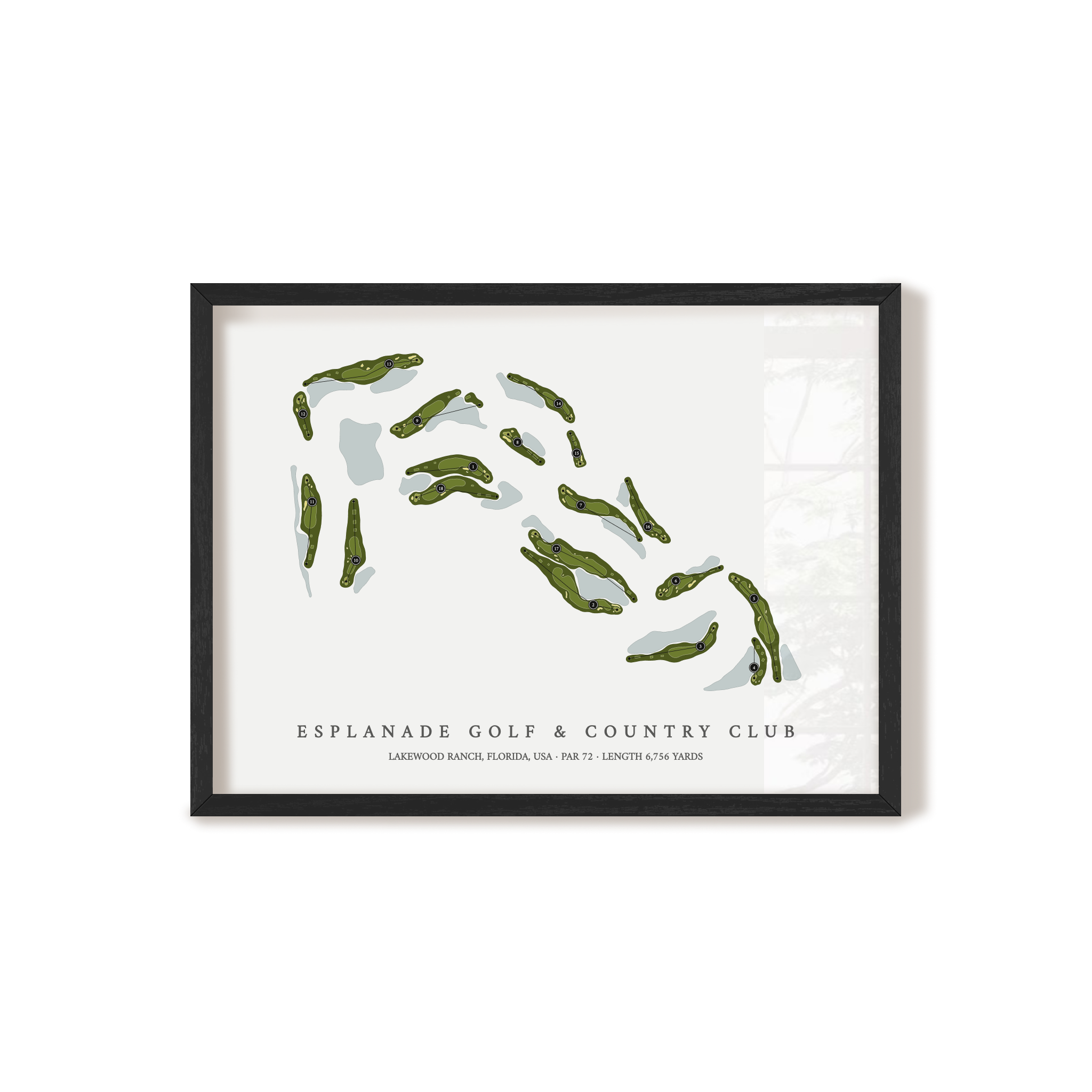 Esplanade Golf & Country Club | Golf Course Print | Black Frame