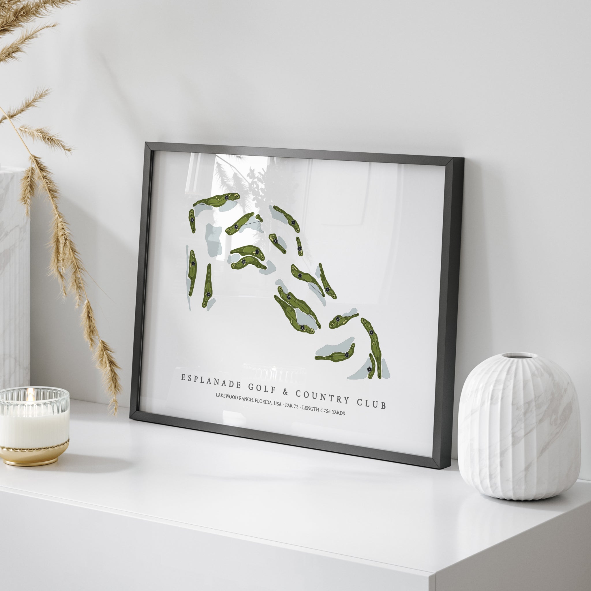 Esplanade Golf & Country Club | Golf Course Print | On Table