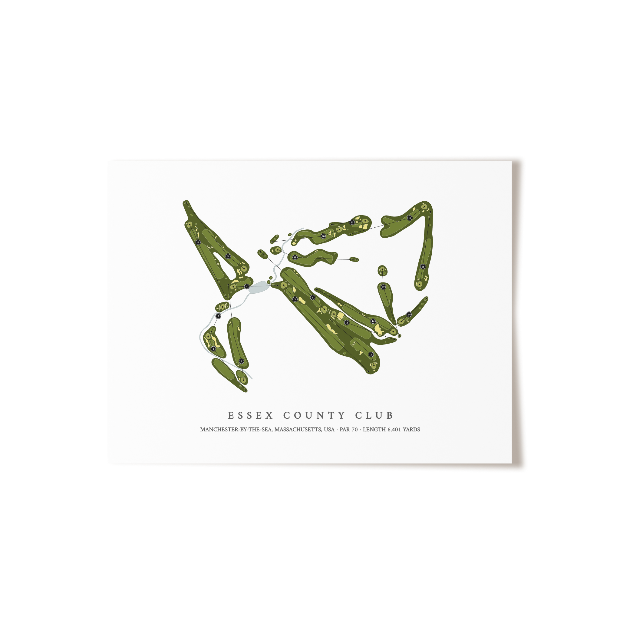 Essex County Club | Golf Course Map | Unframed 