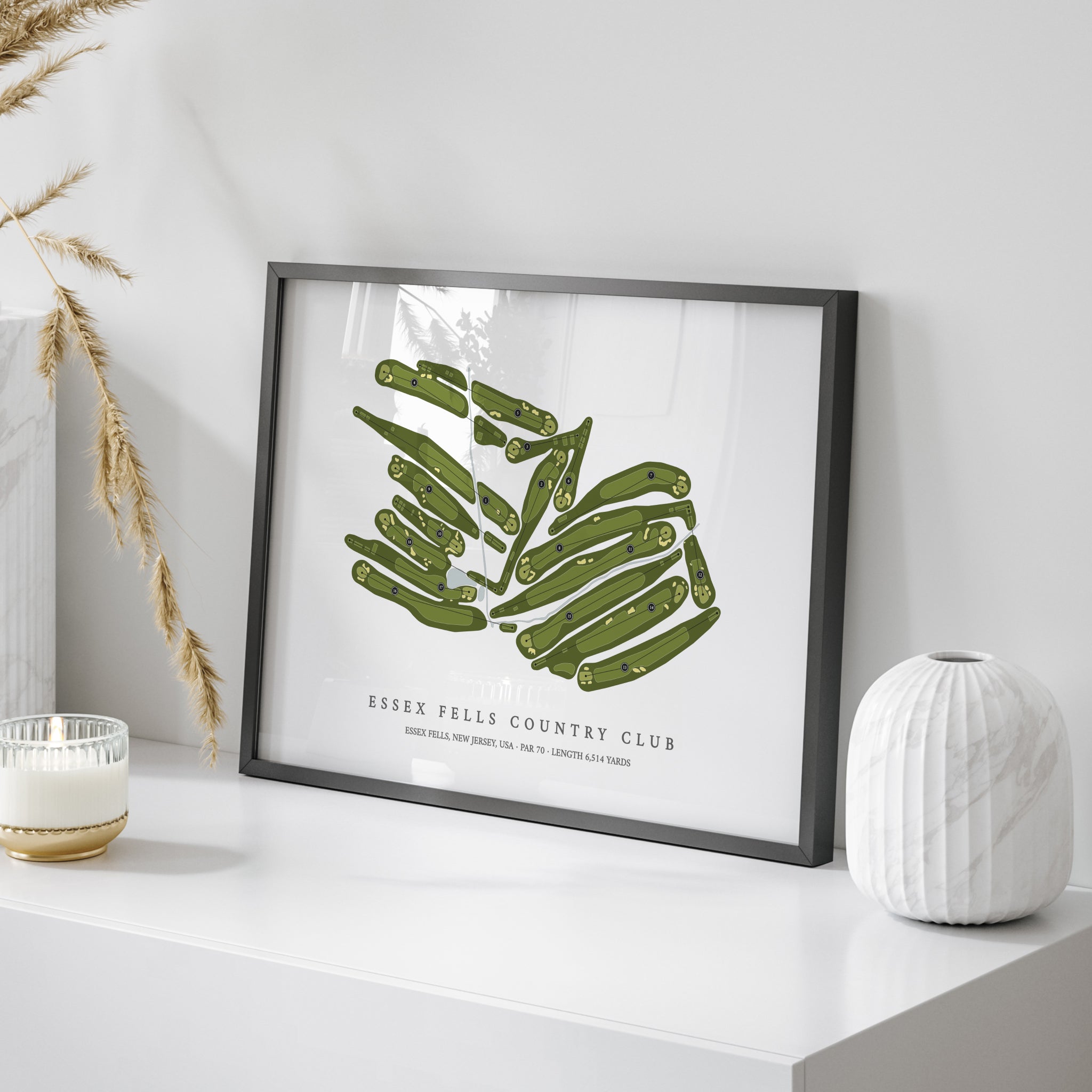 Essex Fells Country Club | Golf Course Map | On Table 