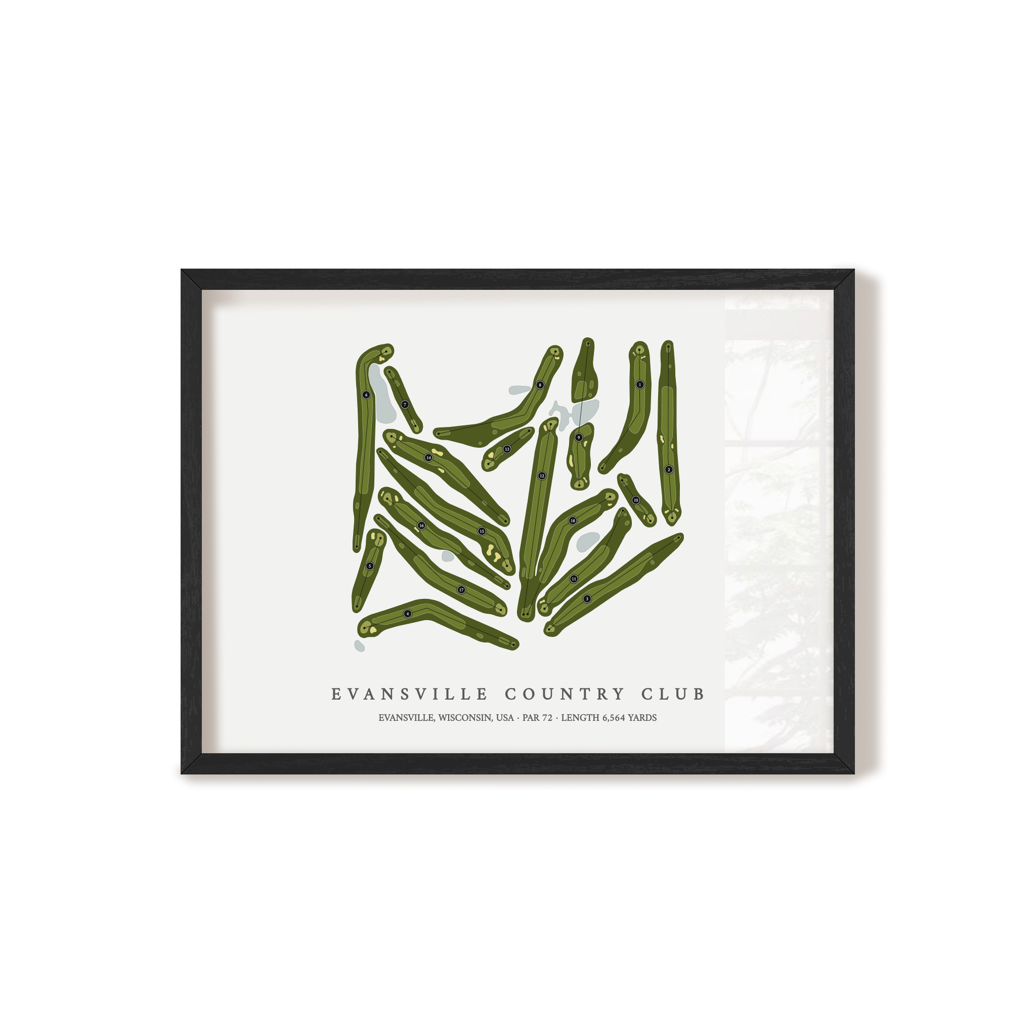 Evansville Country Club | Golf Course Print | Black+Frame